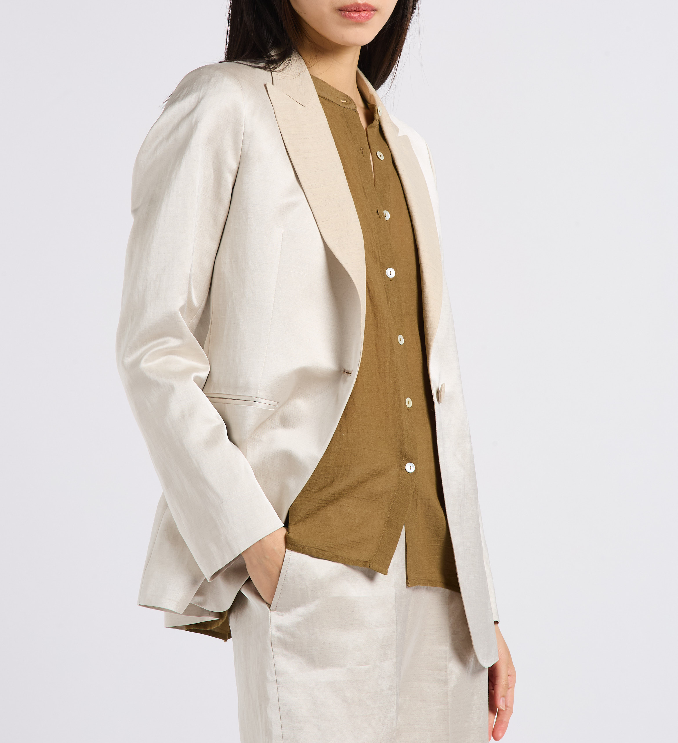 Veste de tailleur satinée  DIEGA Beige