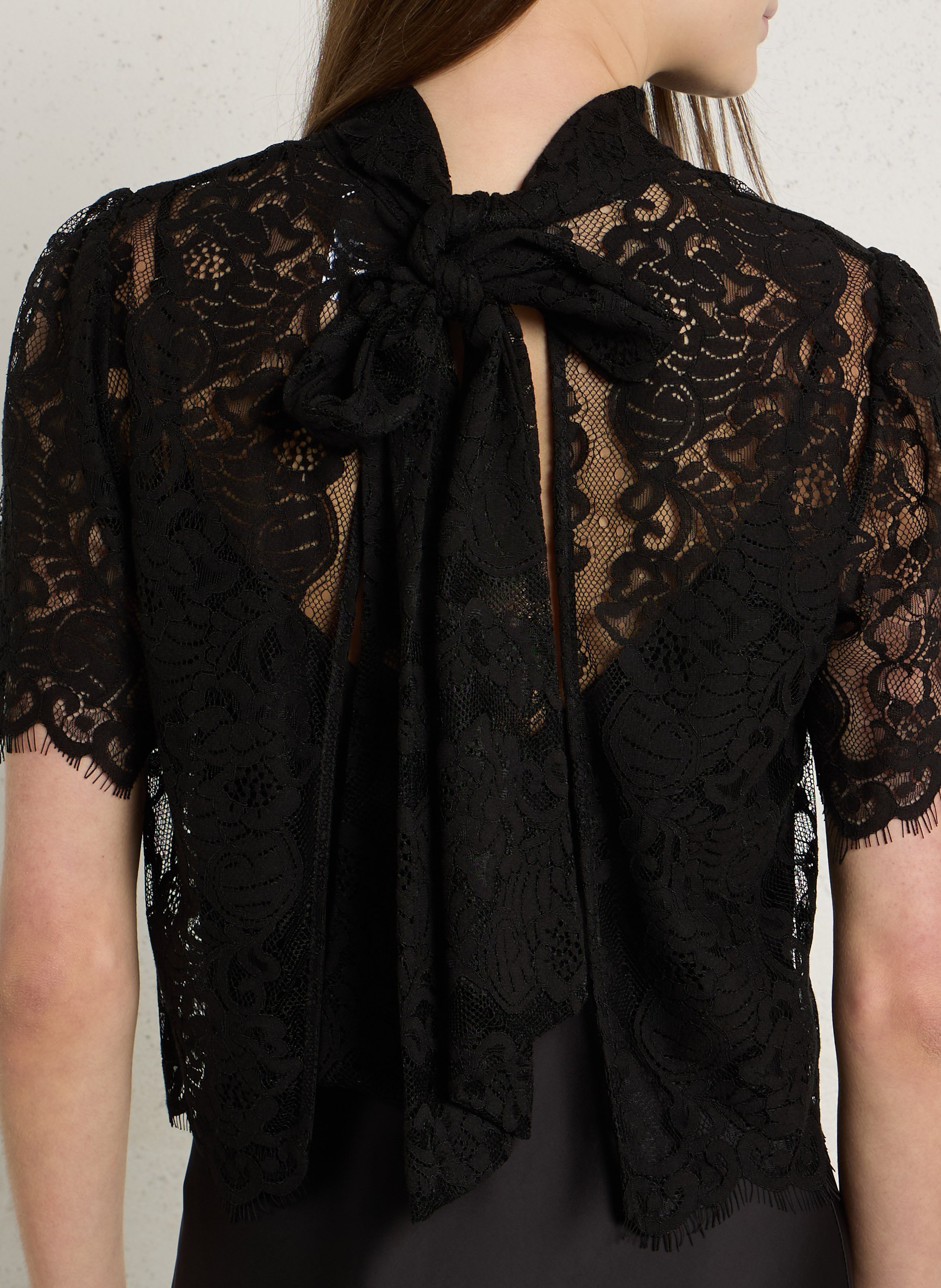 Langes, satiniertes Kleid IMPERIAL Schwarz