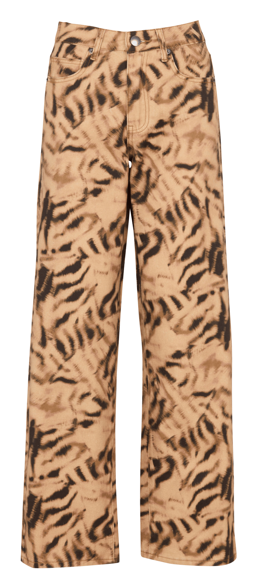 High-rise straight cotton jeans SUNCOO Beige