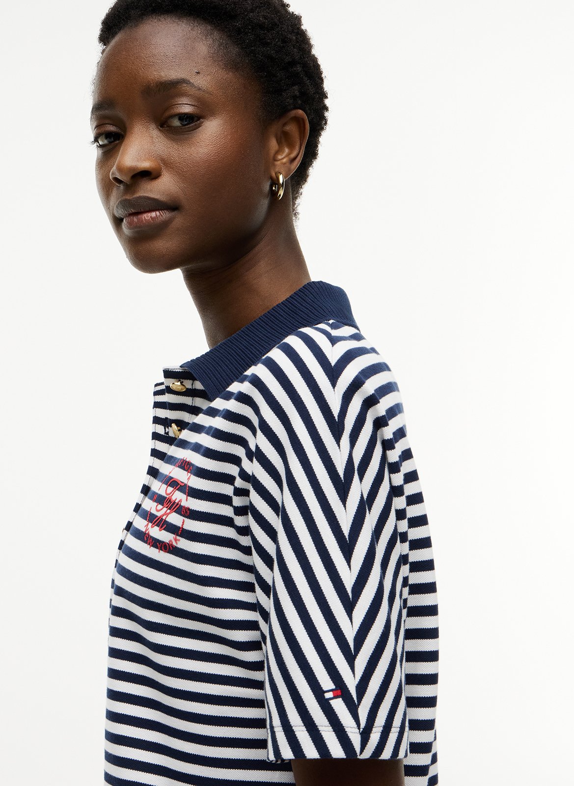 Poloshirt mit kurzen Ärmeln uni TOMMY HILFIGER Blau