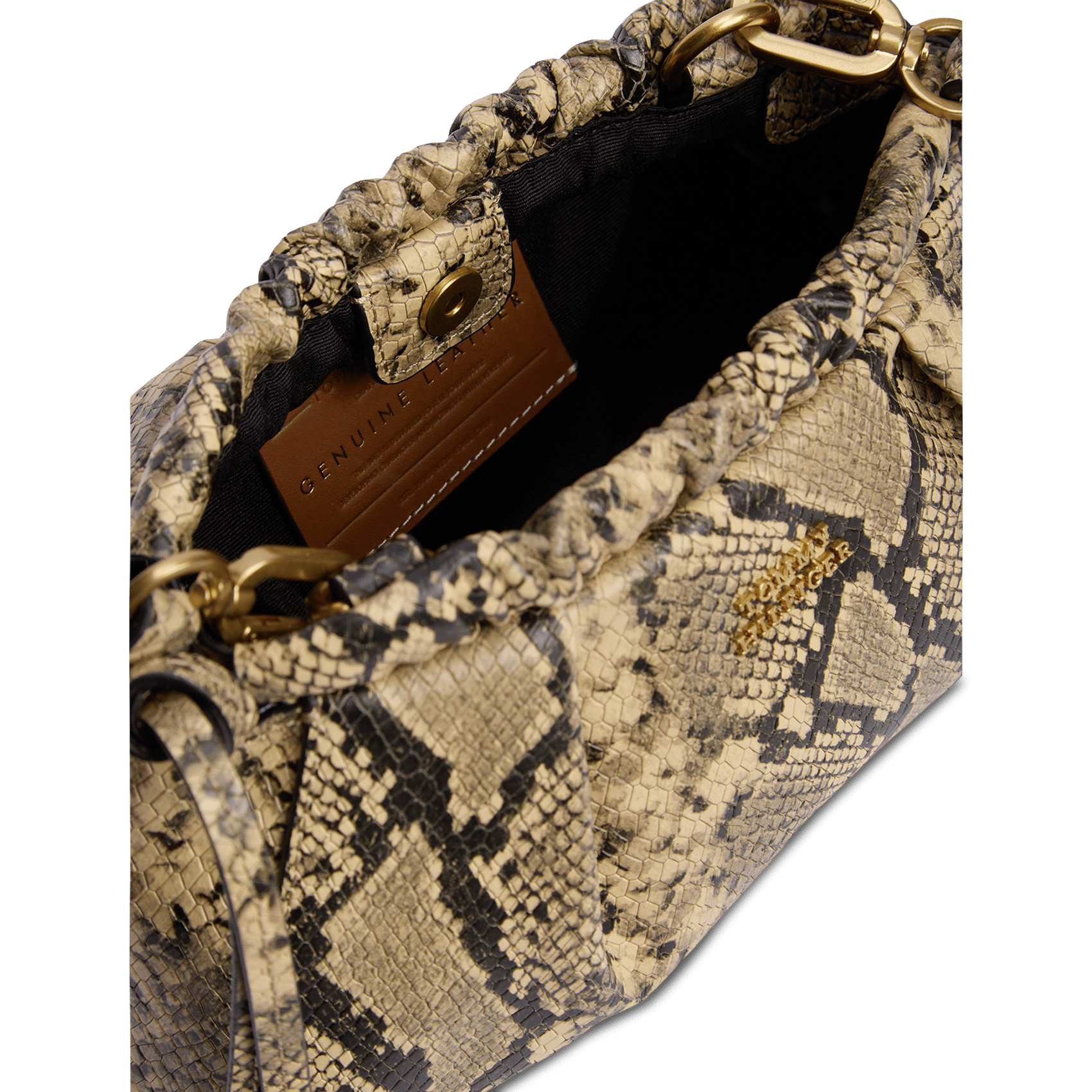 Sac bandoulière à imprimé en cuir TOMMY HILFIGER Noir