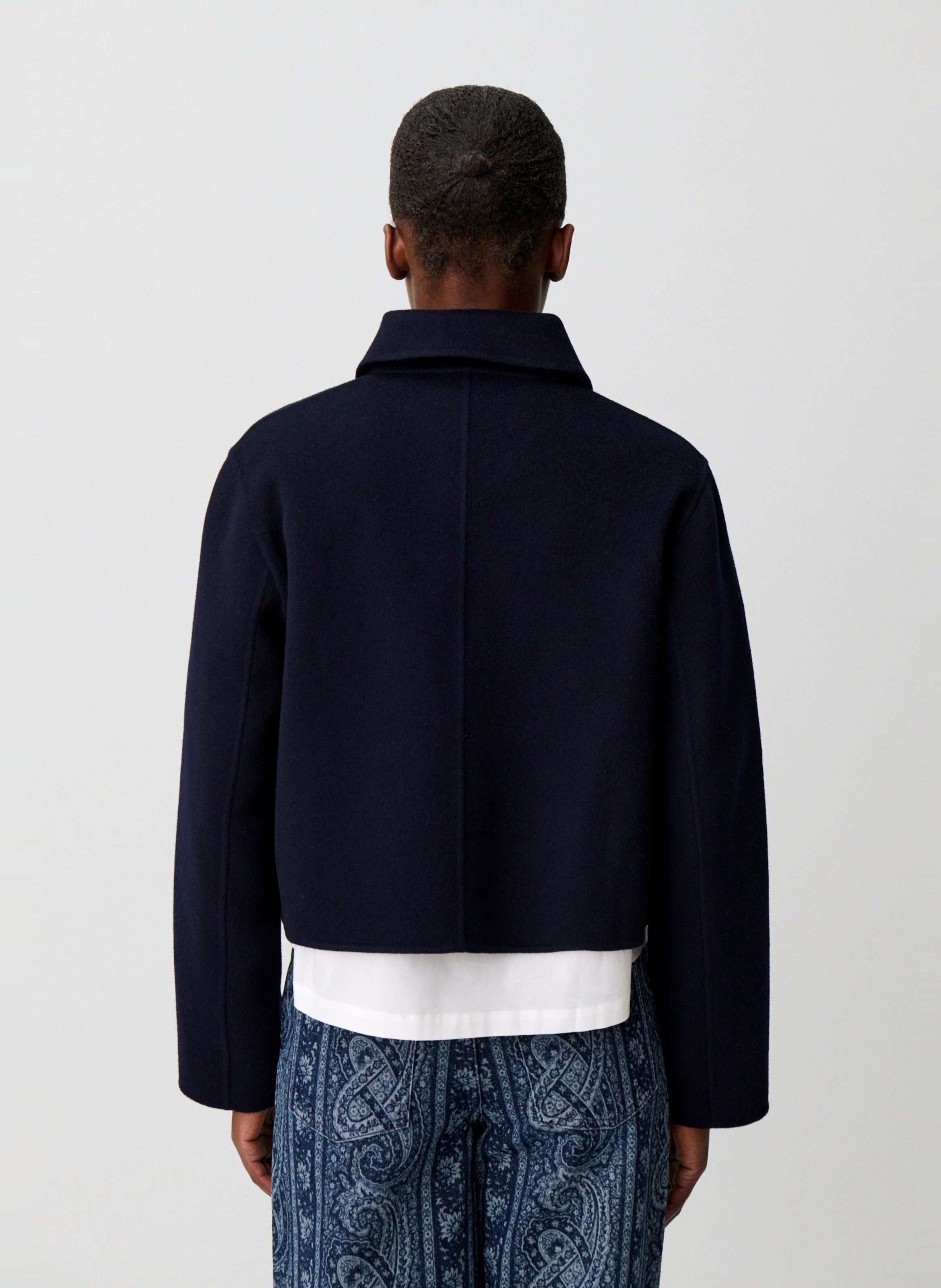 Veste courte en laine mélangée CLAUDIE PIERLOT Bleu