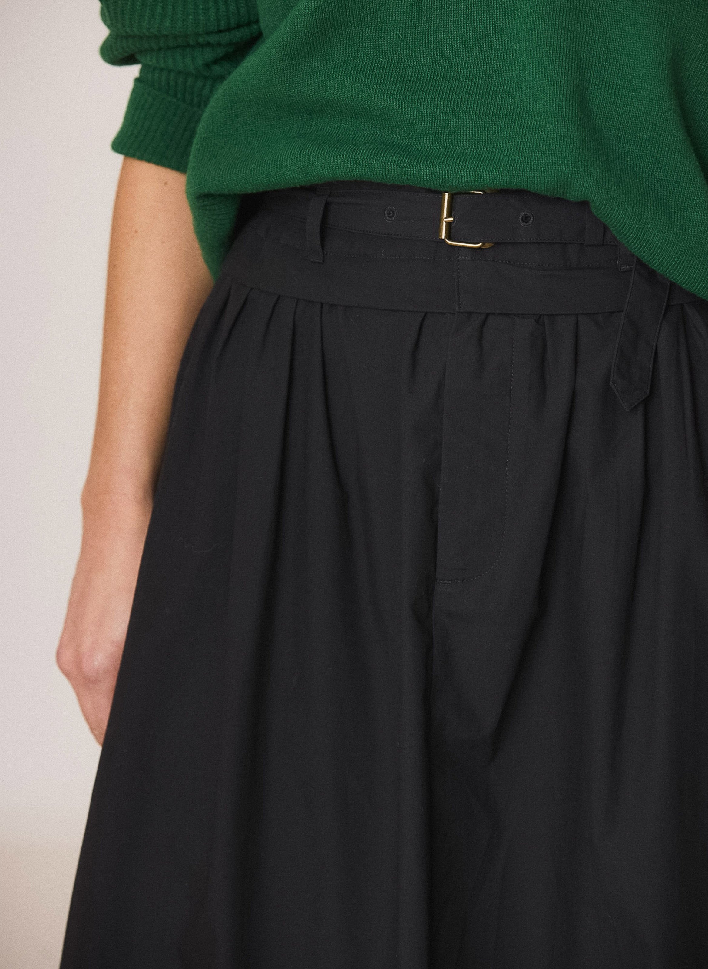 Flared cotton midi skirt INDI & COLD Blue