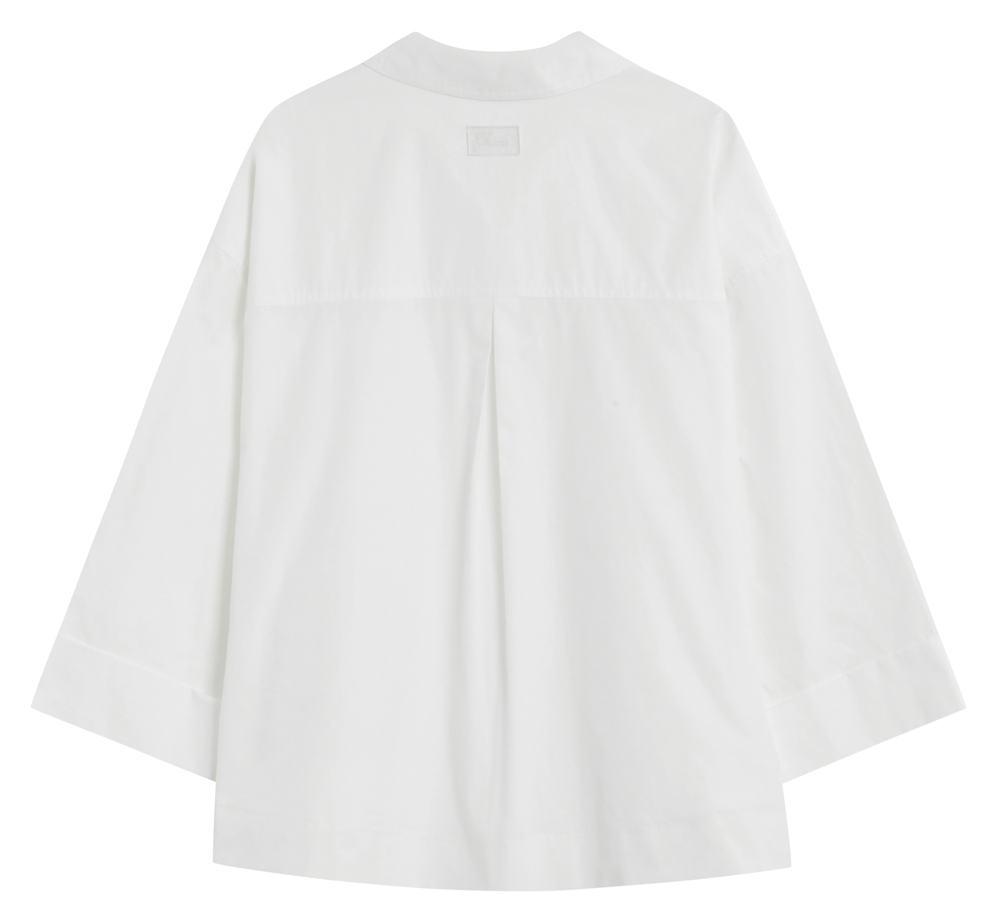 Oversized, katoenen blouse met klassieke kraag GRACE ET MILA Wit