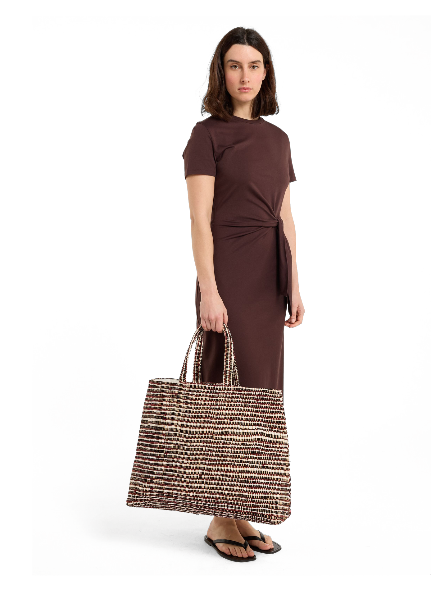 Shopper aus Bast-Mix SAISON 1865 Mehrfarbig