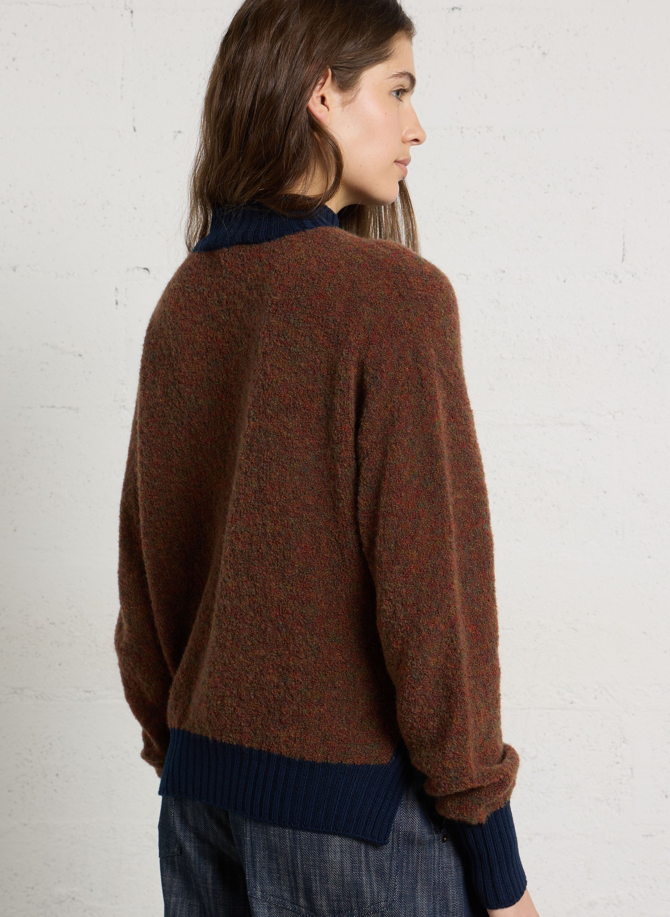Oversized wool-blend sweater MOMONI Brown