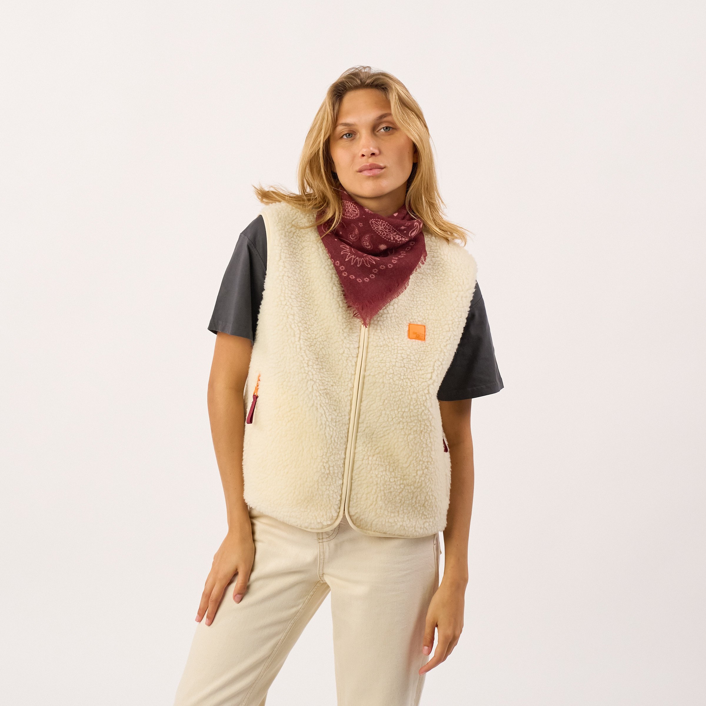 Small wool scarf alice | Red BILLYBELT Women