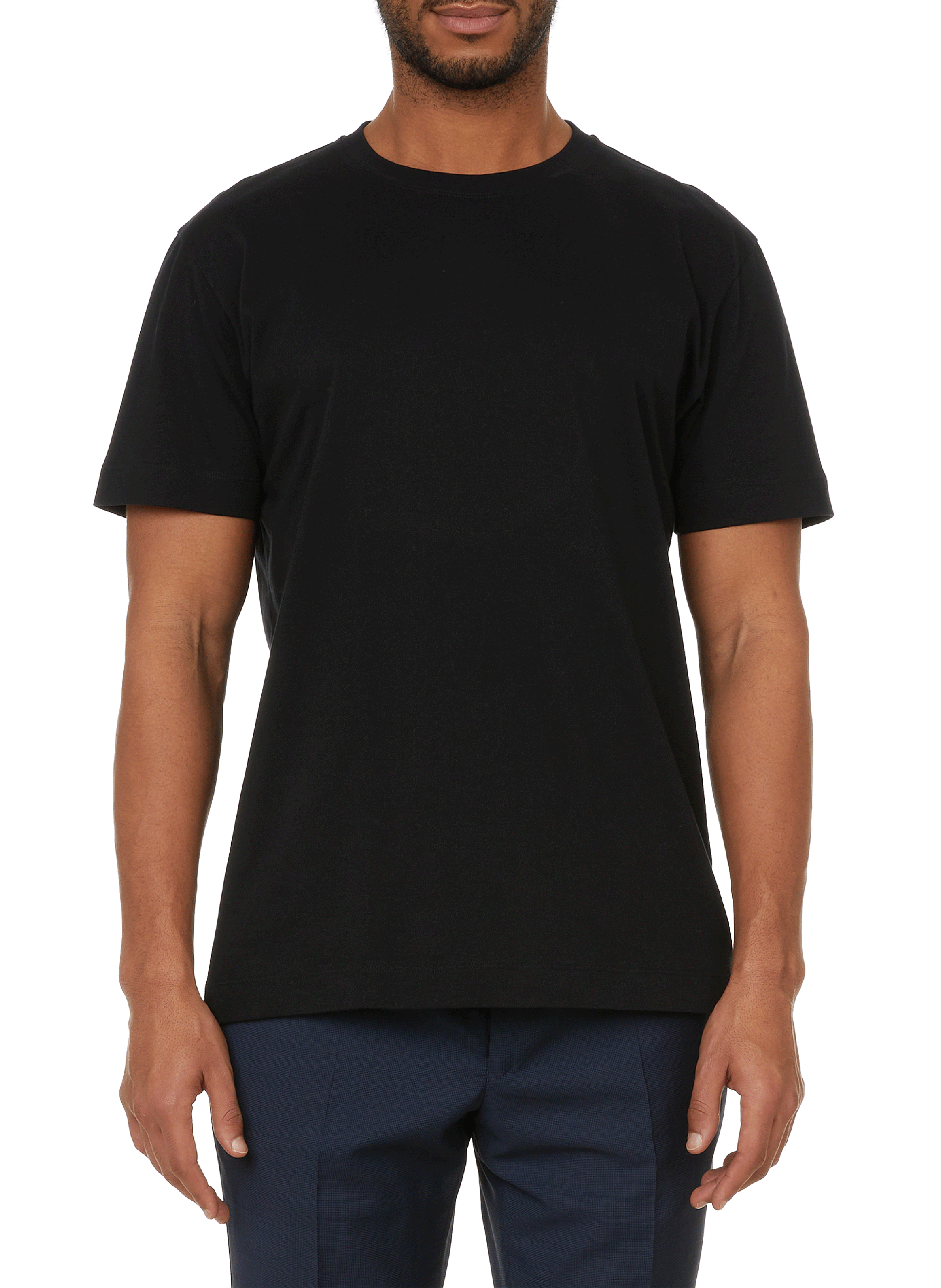 Round neck t-shirt in organic cotton jeff-o. AU PRINTEMPS PARIS Black