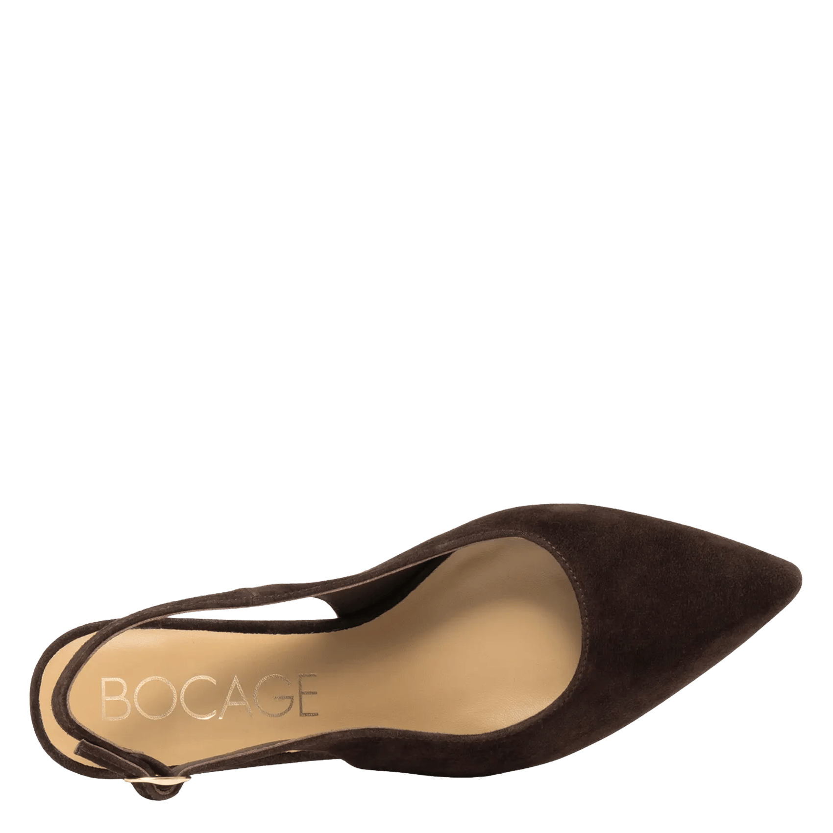 Heeled leather pumps BOCAGE Brown