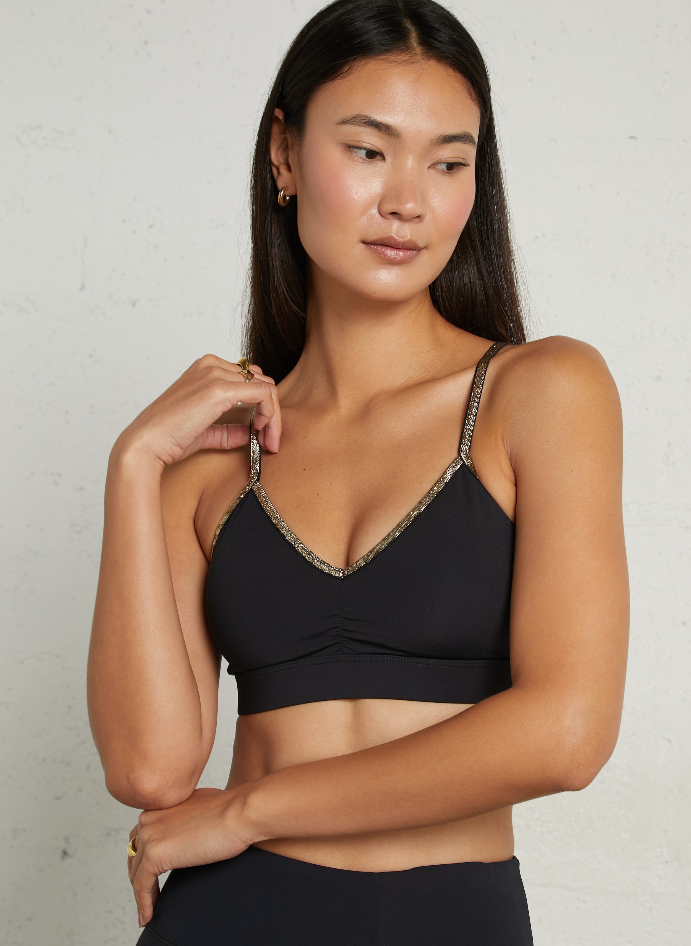 V-neck bralette LA NOUVELLE Black