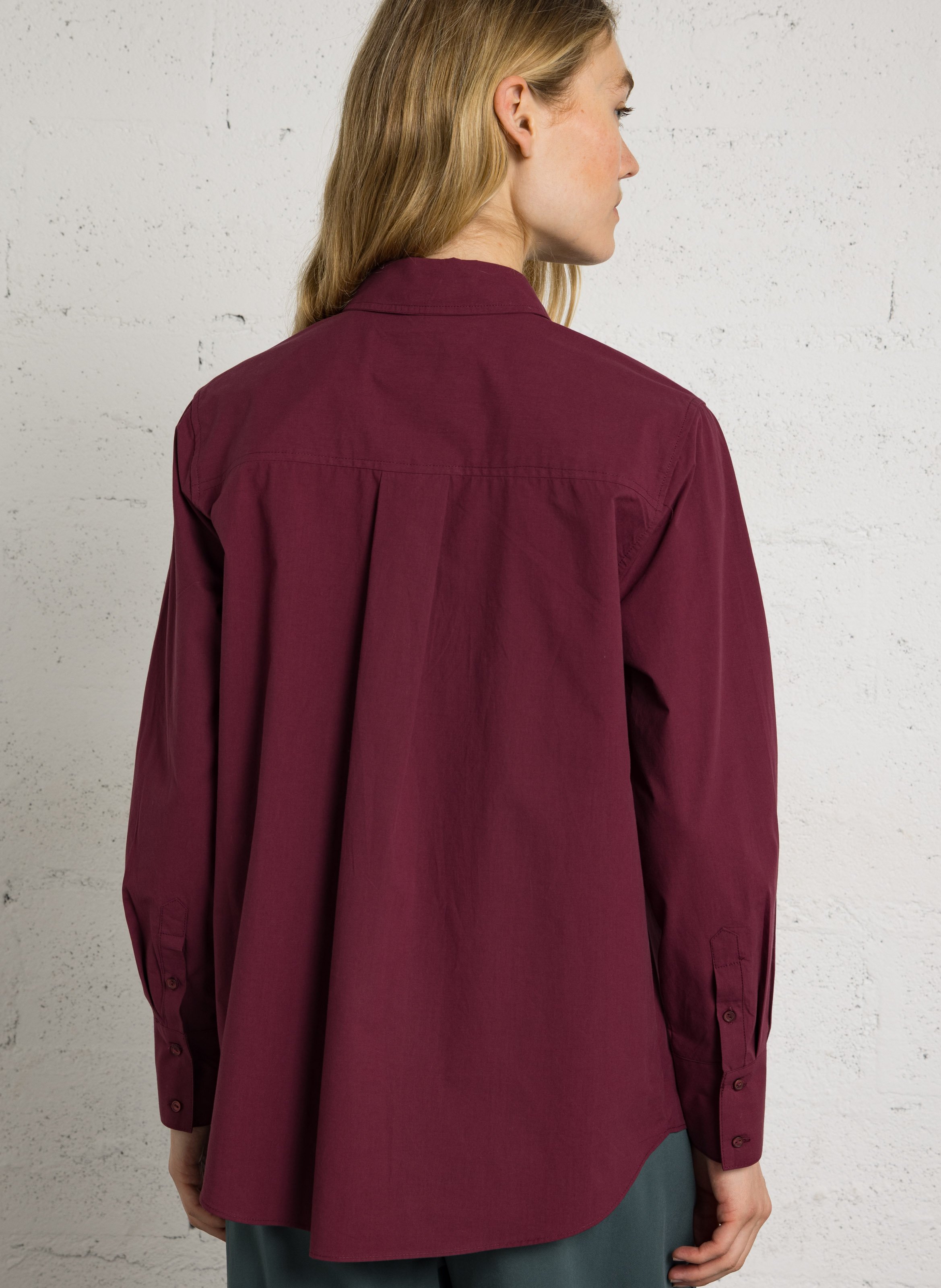 Chemise droite en coton SUD EXPRESS Rouge