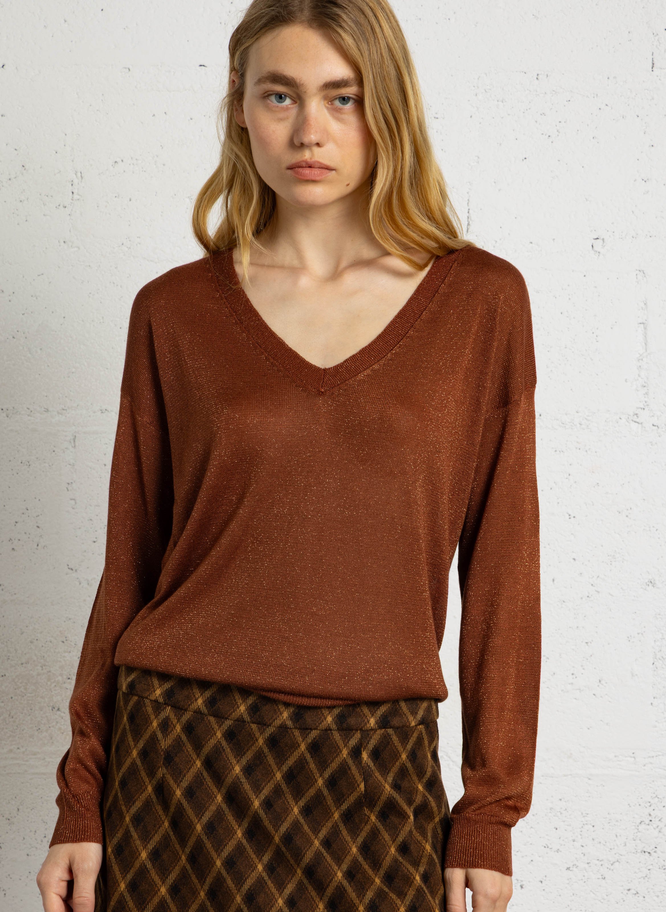 Straight Long-Sleeved Top in Fine Knit LA PETITE ETOILE