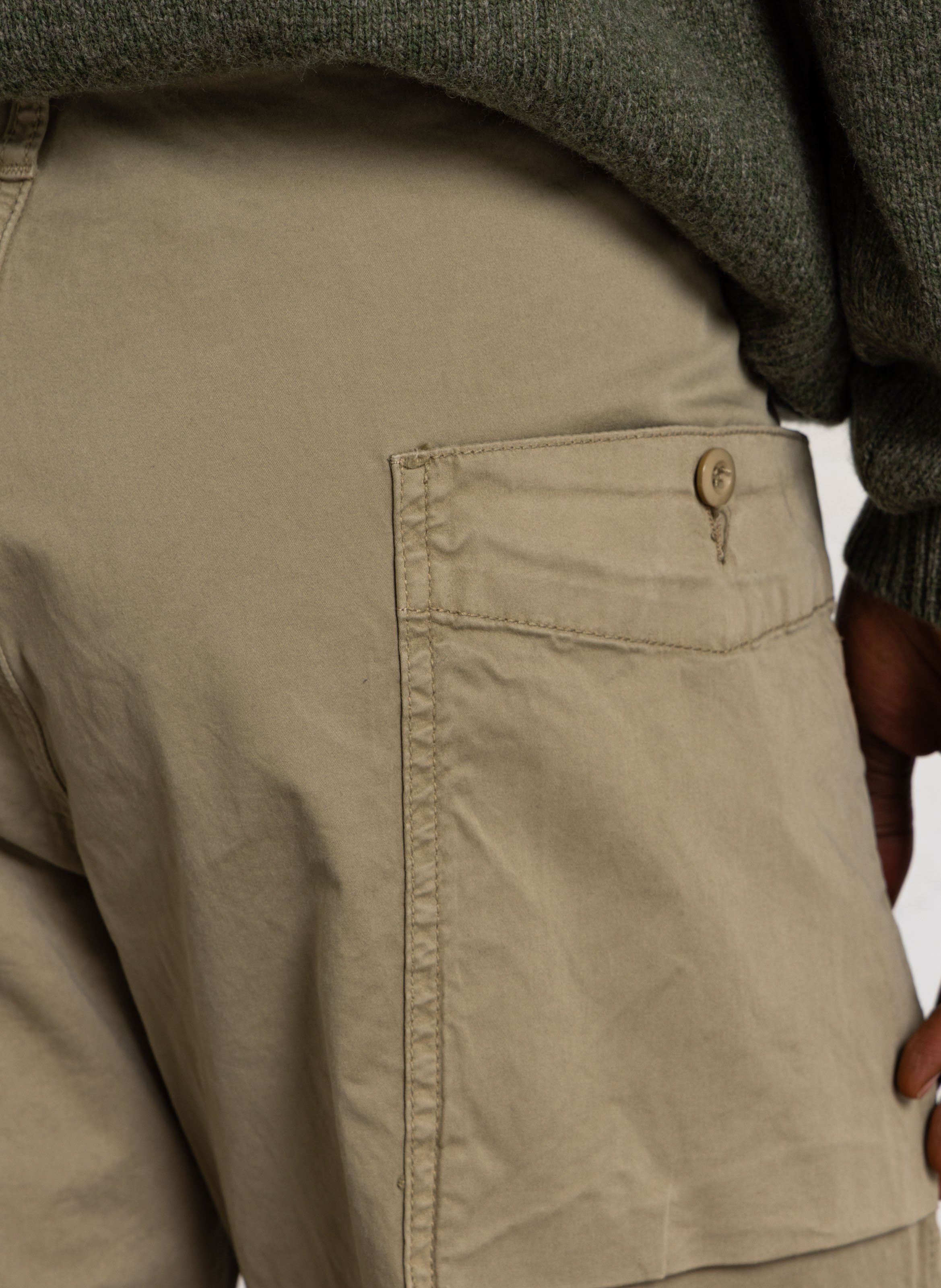 Pantalon chino en coton LE TEMPS DES CERISES Vert