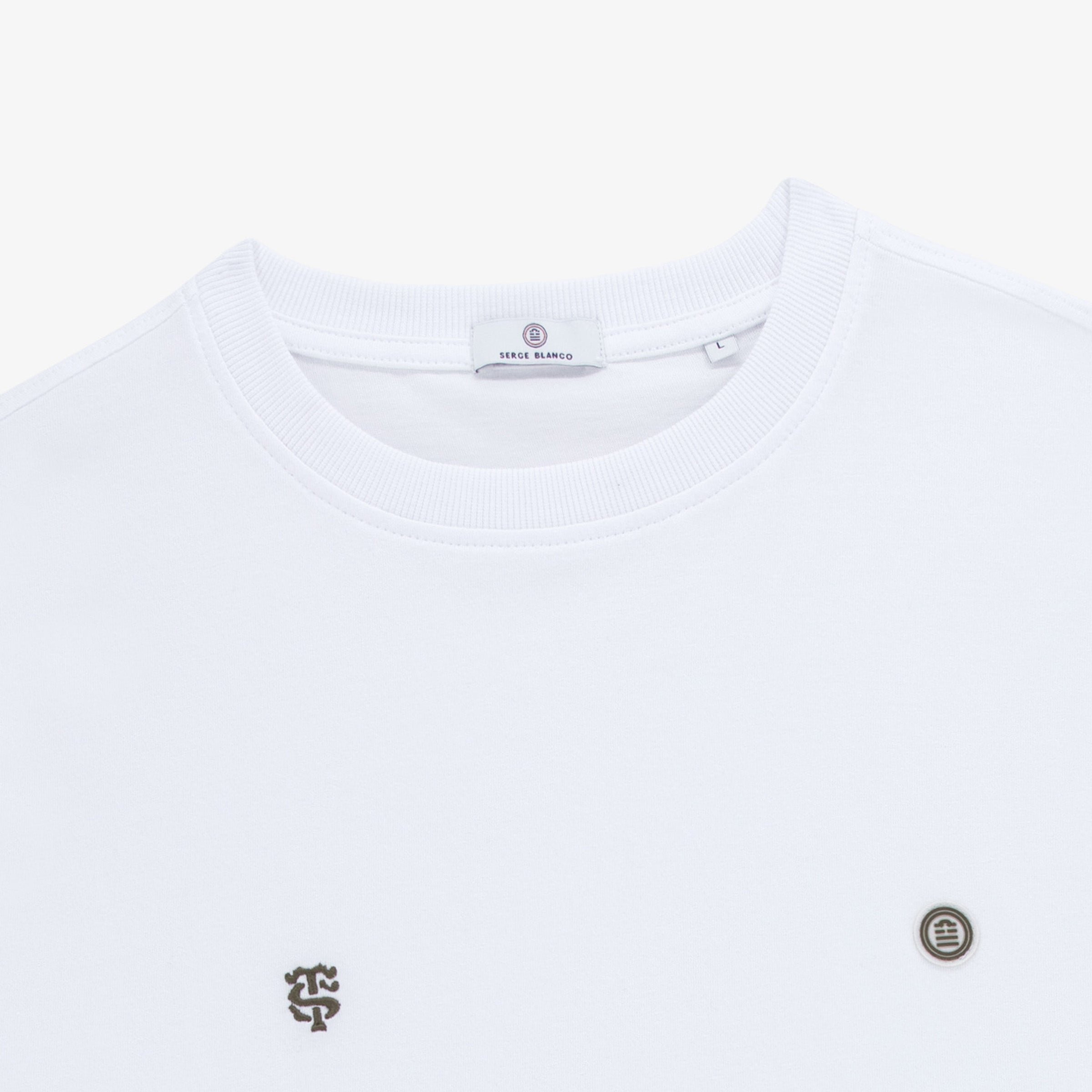 100% cotton jersey short-sleeved T-shirt SERGE BLANCO White