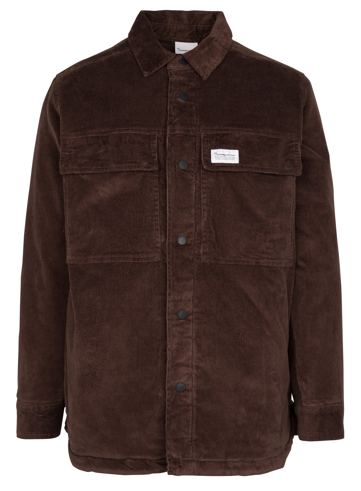 Veste col classique en coton bio mélangé KNOWLEDGE COTTON APPAREL Marron