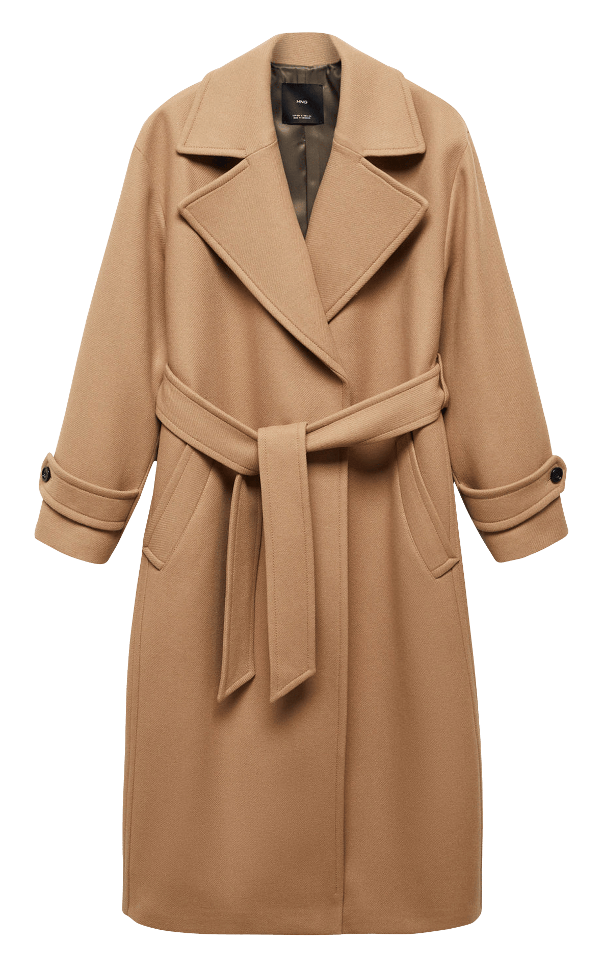 Rechte jas | scheerwolblend BruinMANGO