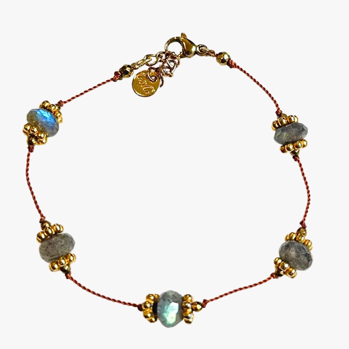 Labradorite clover bracelet GINANDGER Grey