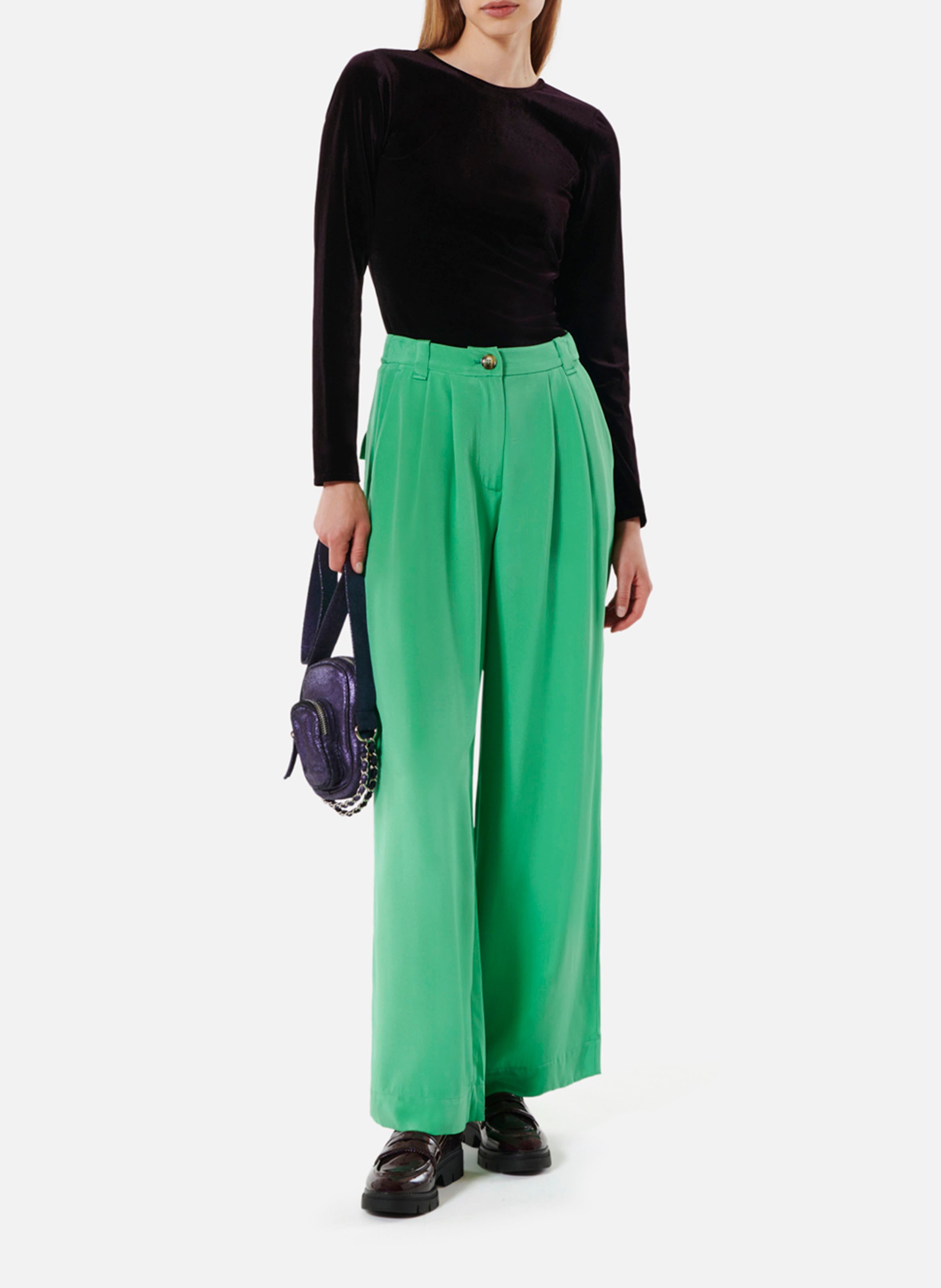 Long-sleeved velvet bodysuit KARMA KOMA Purple