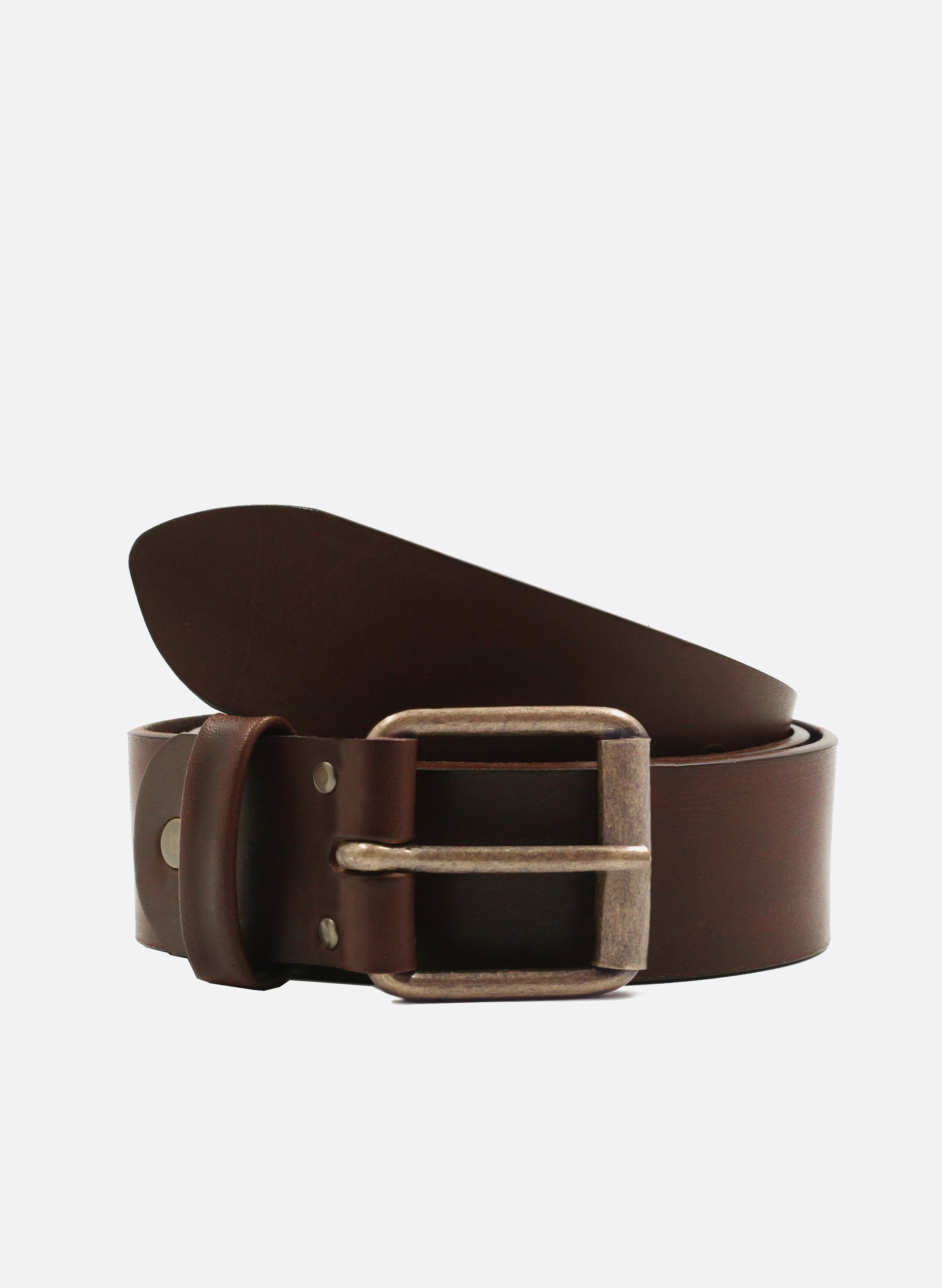 Smooth leather weekend belt JULES & JENN Brown