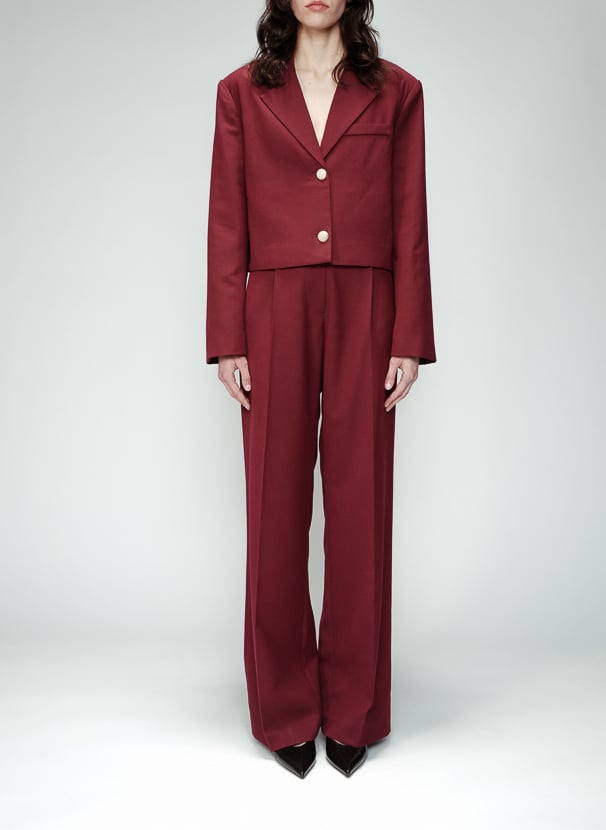 Blazer droit col tailleur GRACE ET MILA Rouge