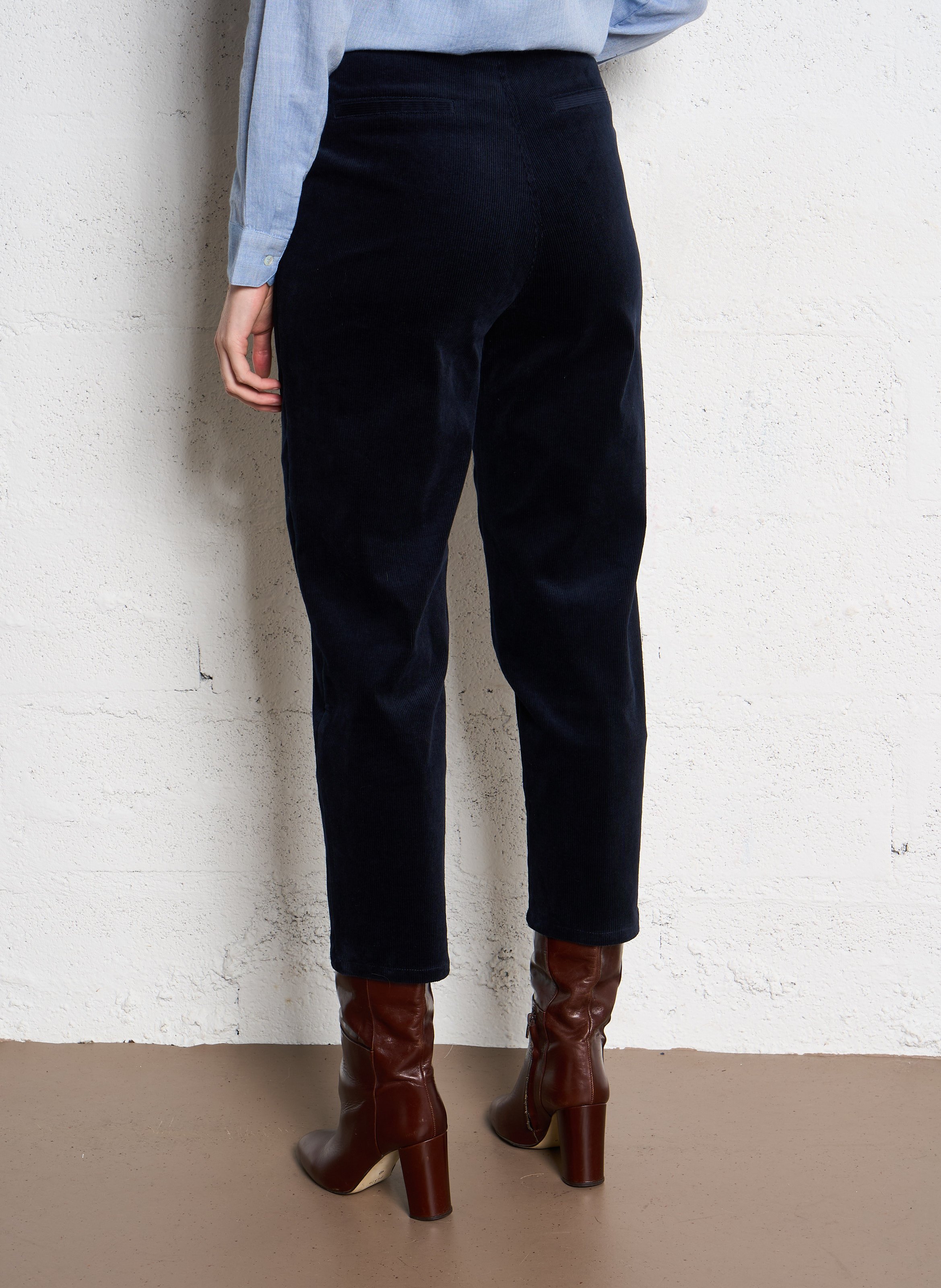 Pleated velvet pants LA PETITE ETOILE Blue