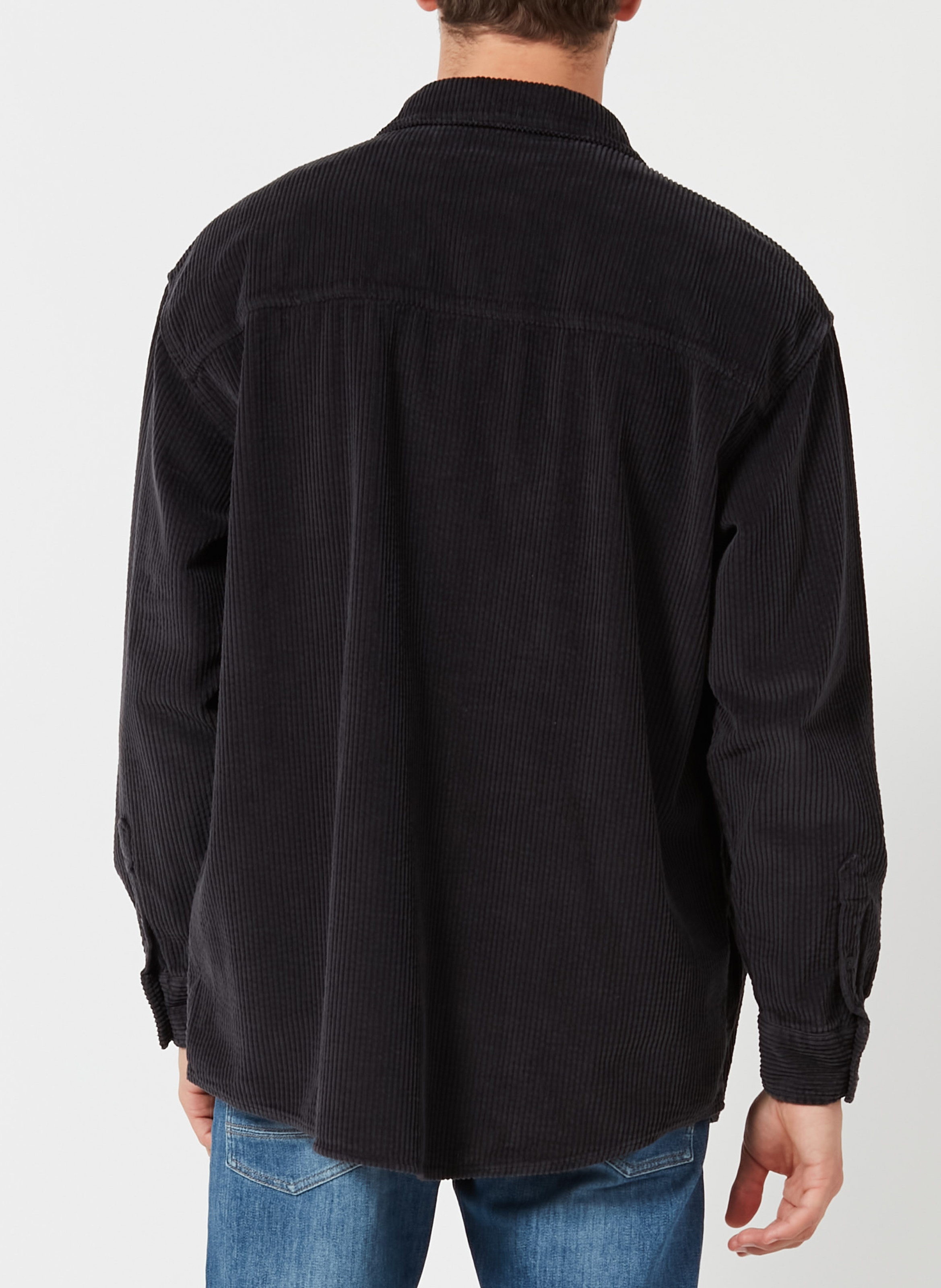 Surchemise à col classique en coton AMERICAN VINTAGE Noir