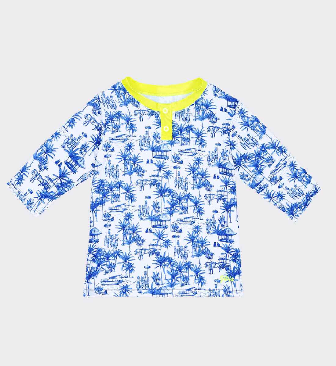 Top anti-UV - Balinese canvas girl GILI'S Blue