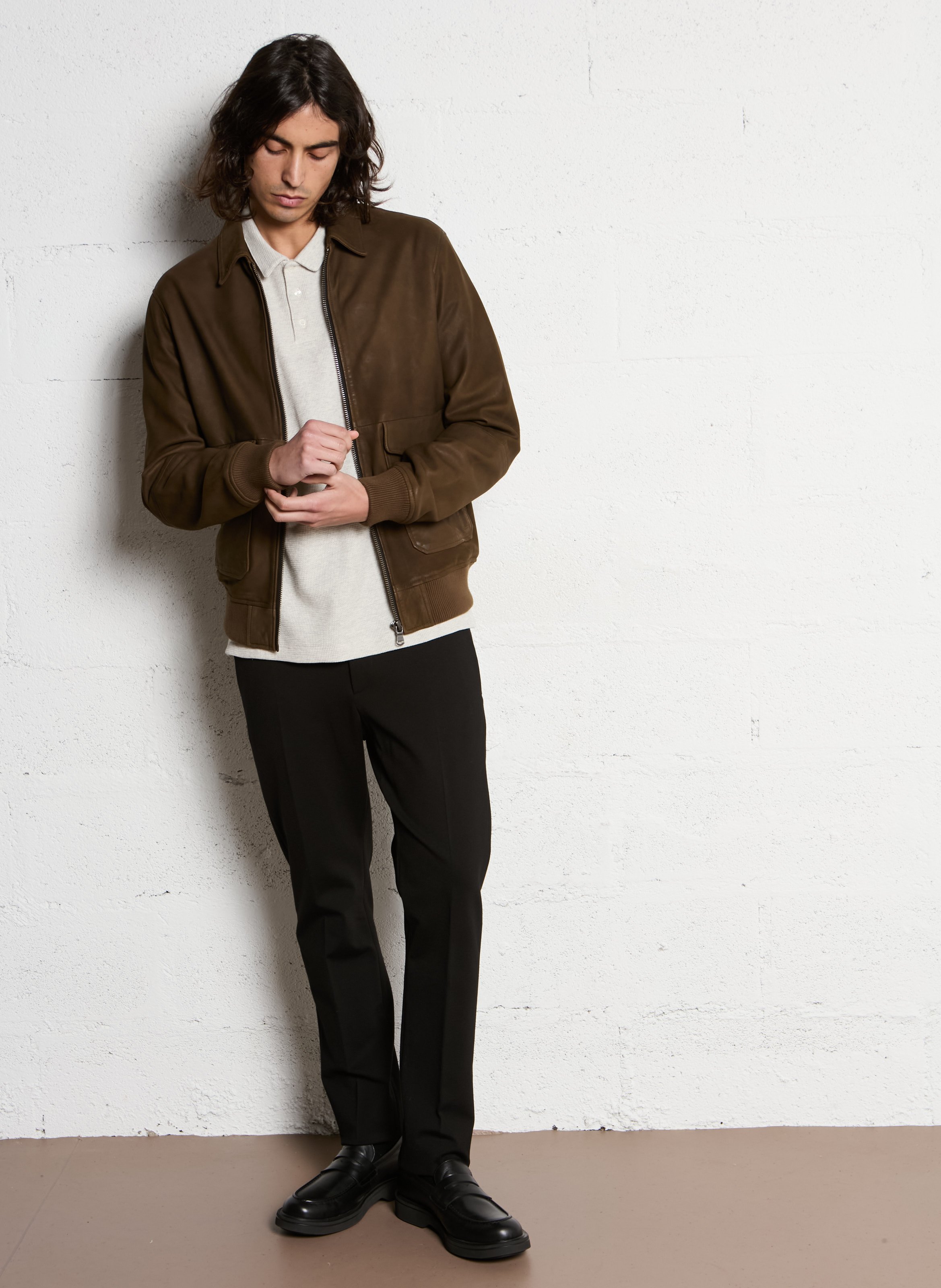 Slim fit broek IKKS Zwart