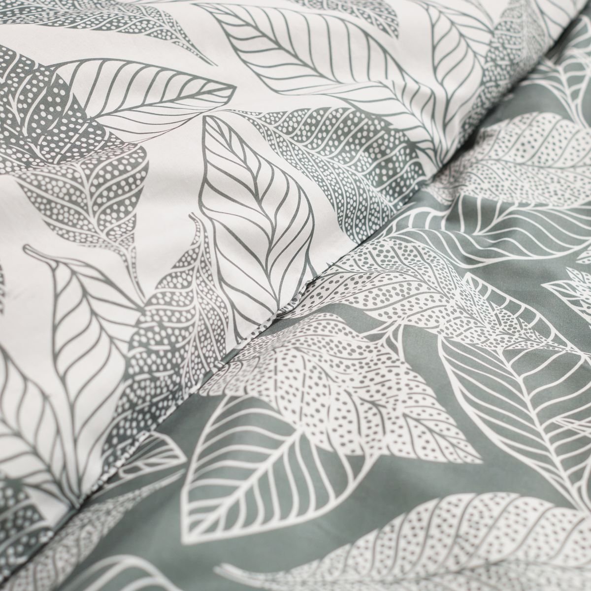 Printed cotton bed set TODAY LINGE DE MAISON Grey