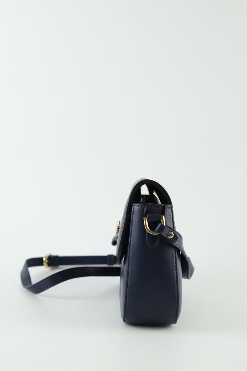 Leather messenger bag LK BENNETT - Seconde Main Blue