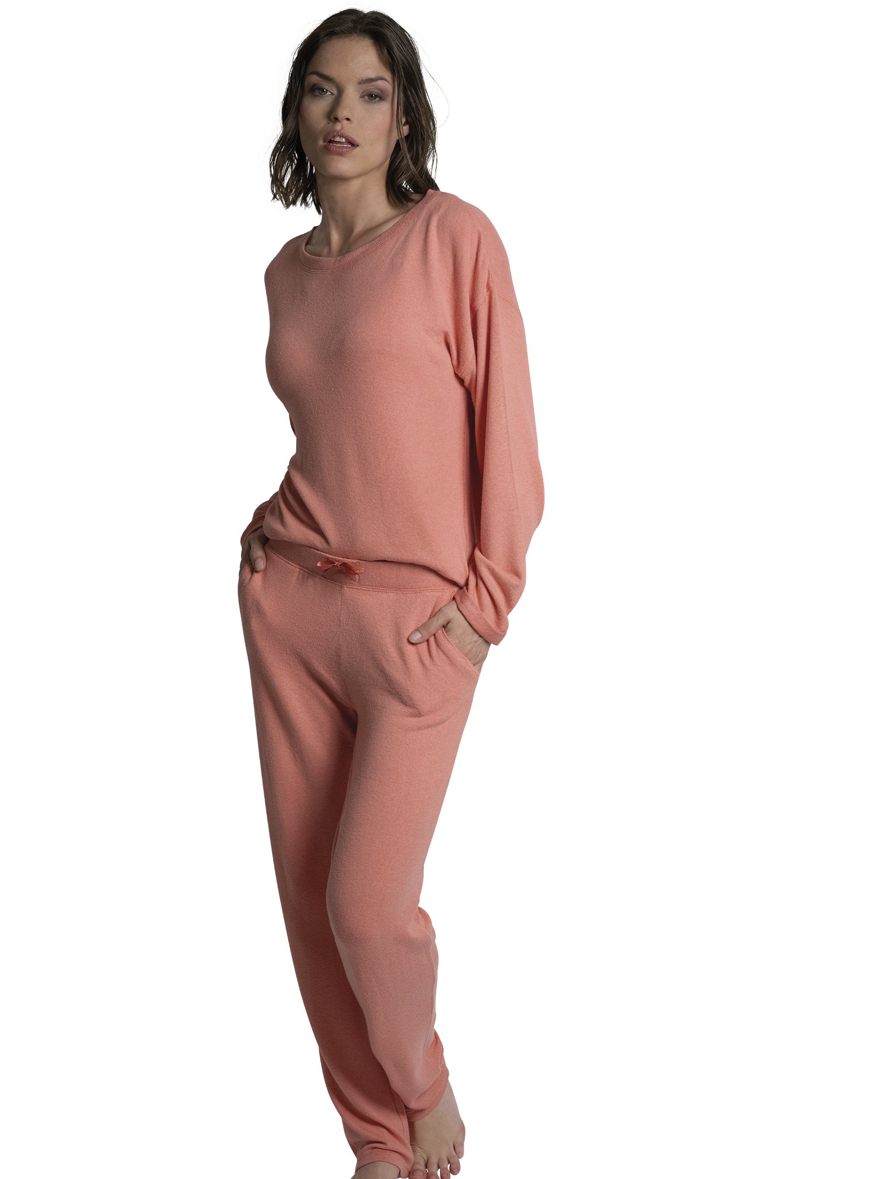 Ohio long-sleeved fluid T-shirt PASSIONATA Pink