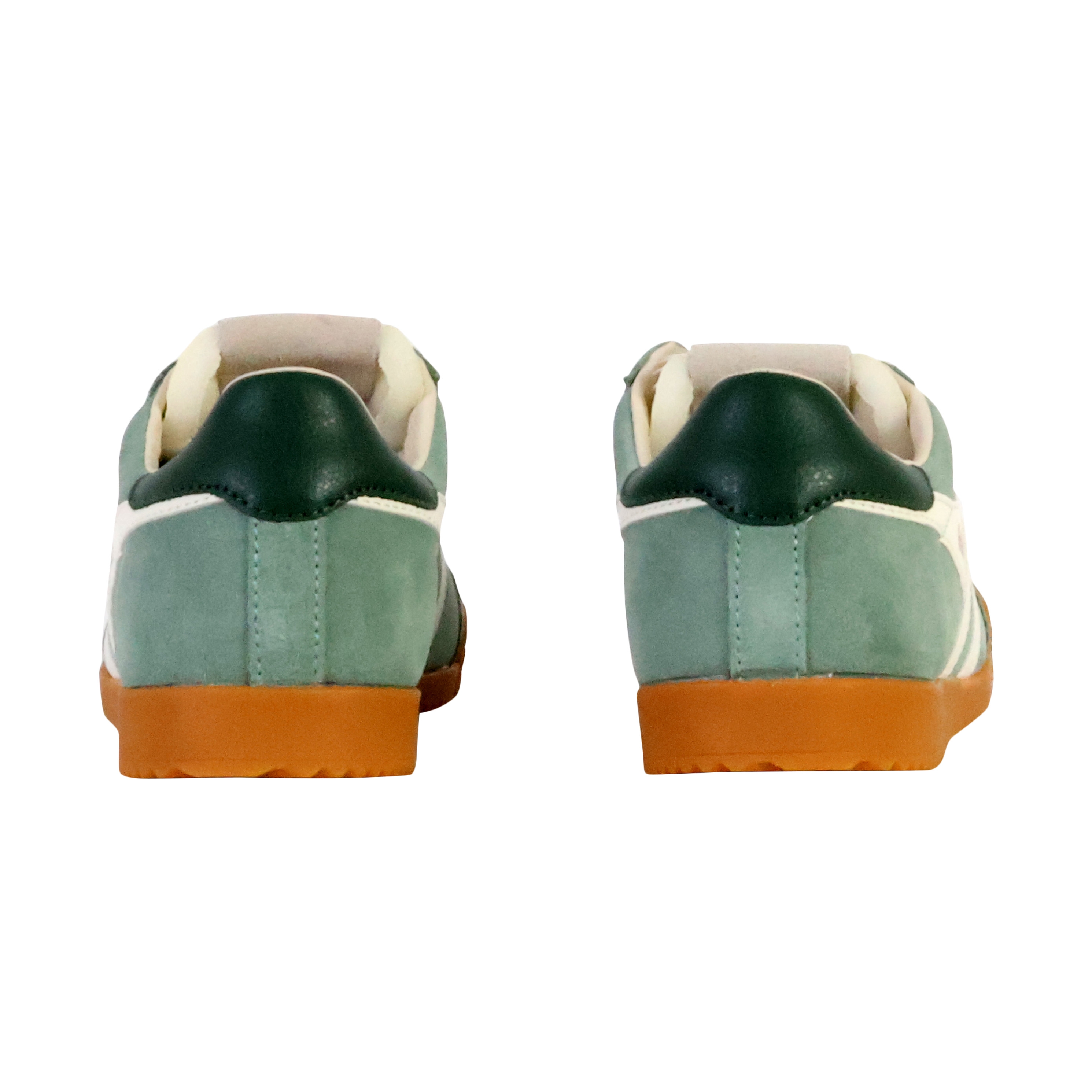 Low leather sneakers Elan GOLA Green