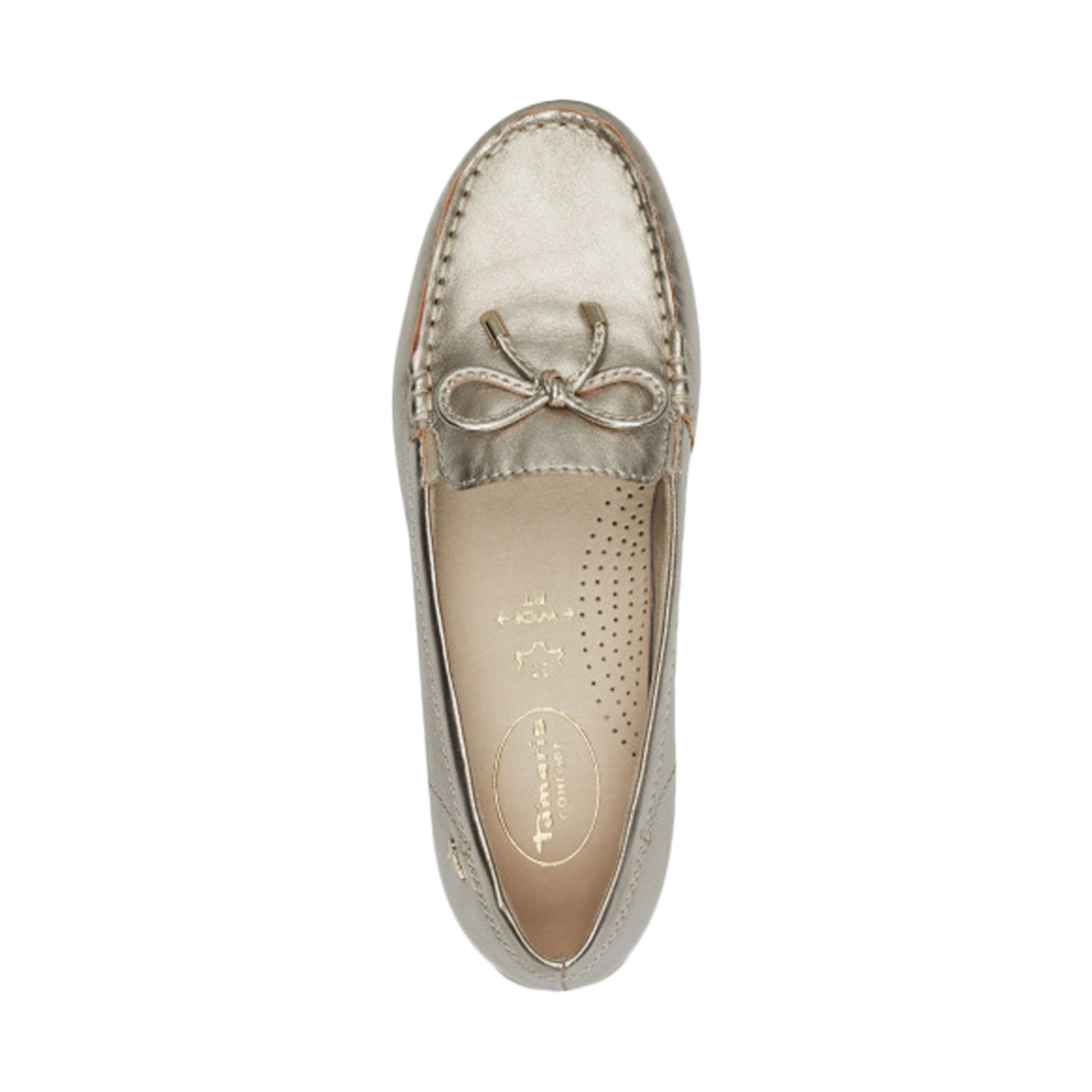 Leather loafers TAMARIS Golden