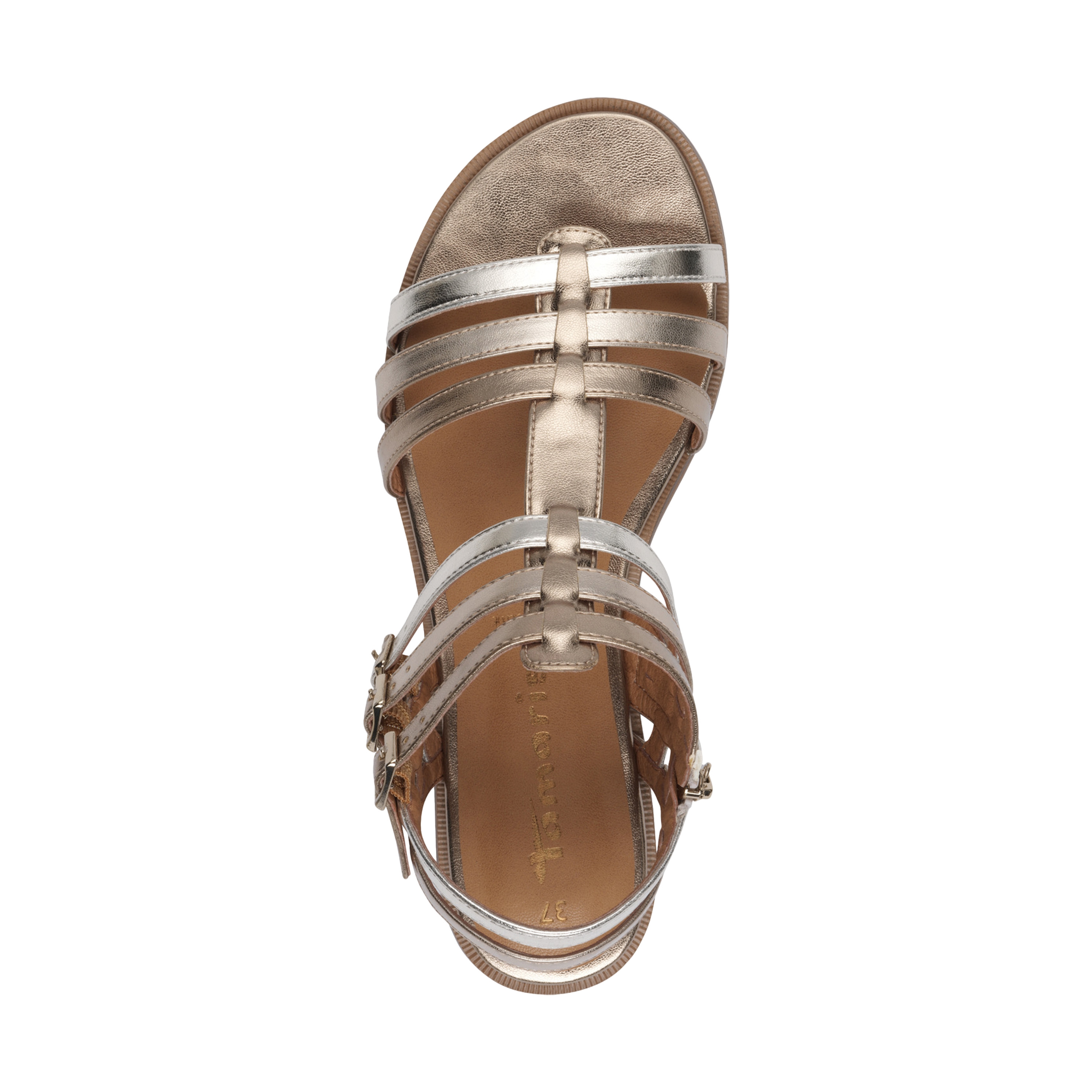 Strappy flat sandals TAMARIS Golden