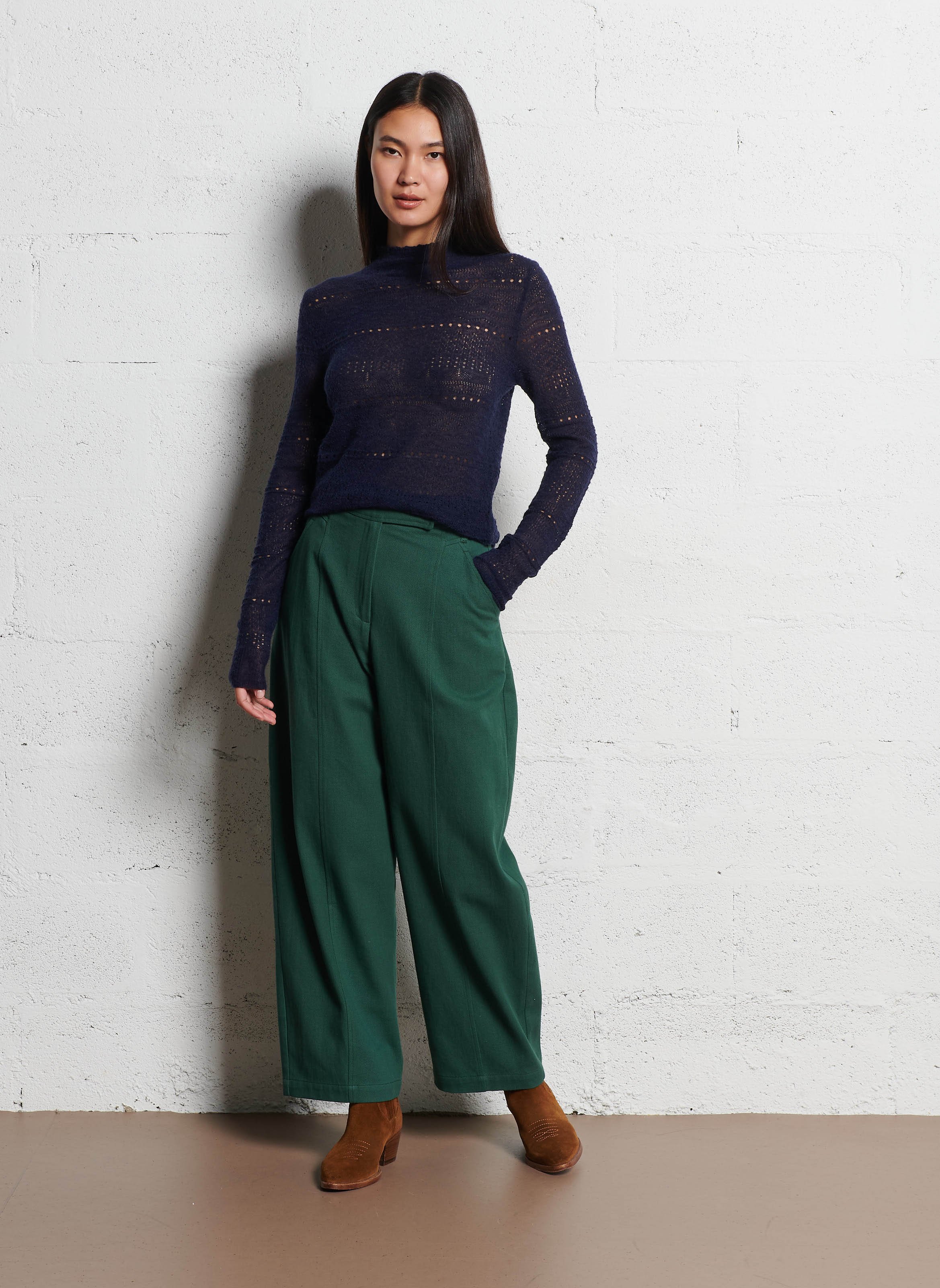 Elena high-neck sweater LOUISE MISHA Blue