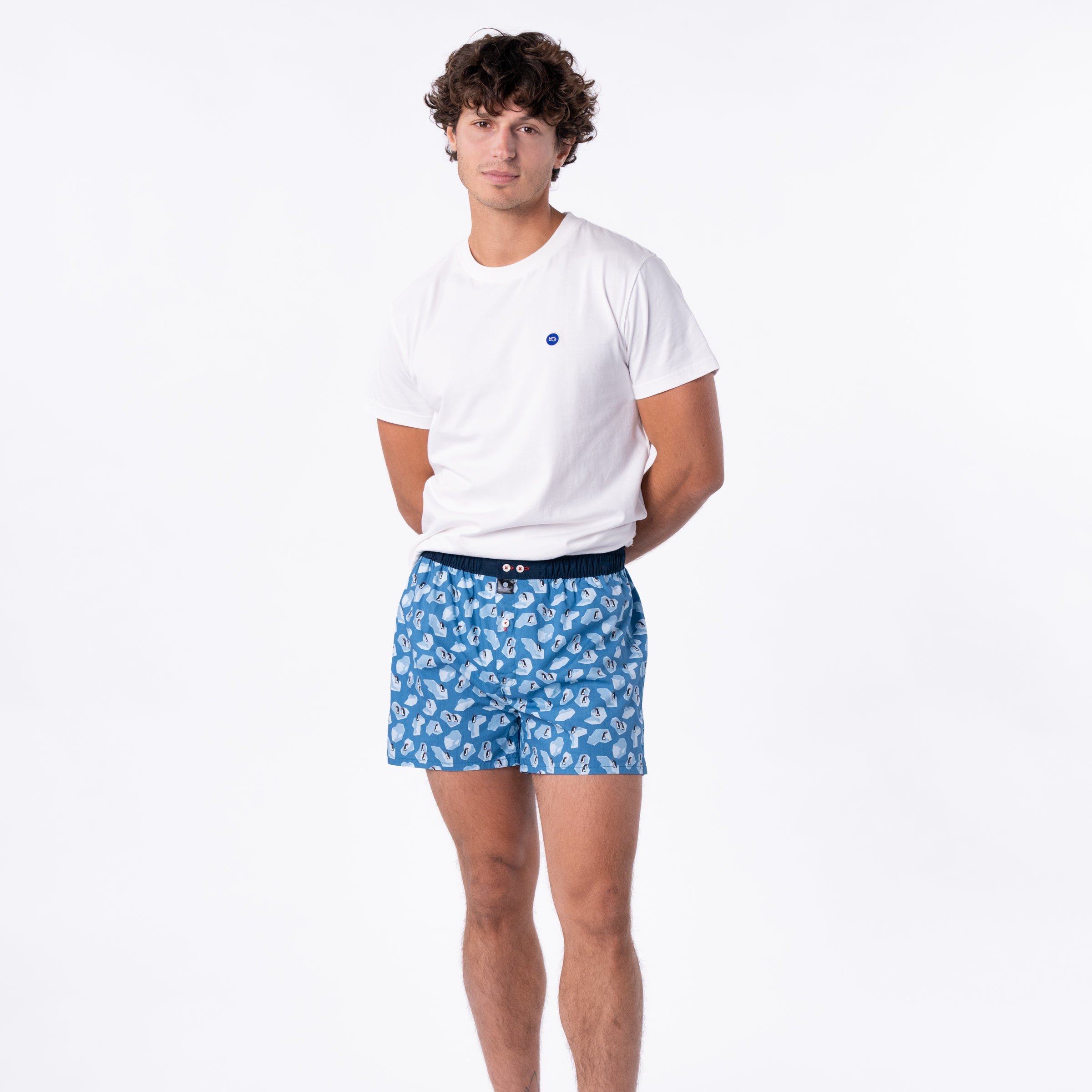 Organic cotton boxer shorts BILLYBELT Blue