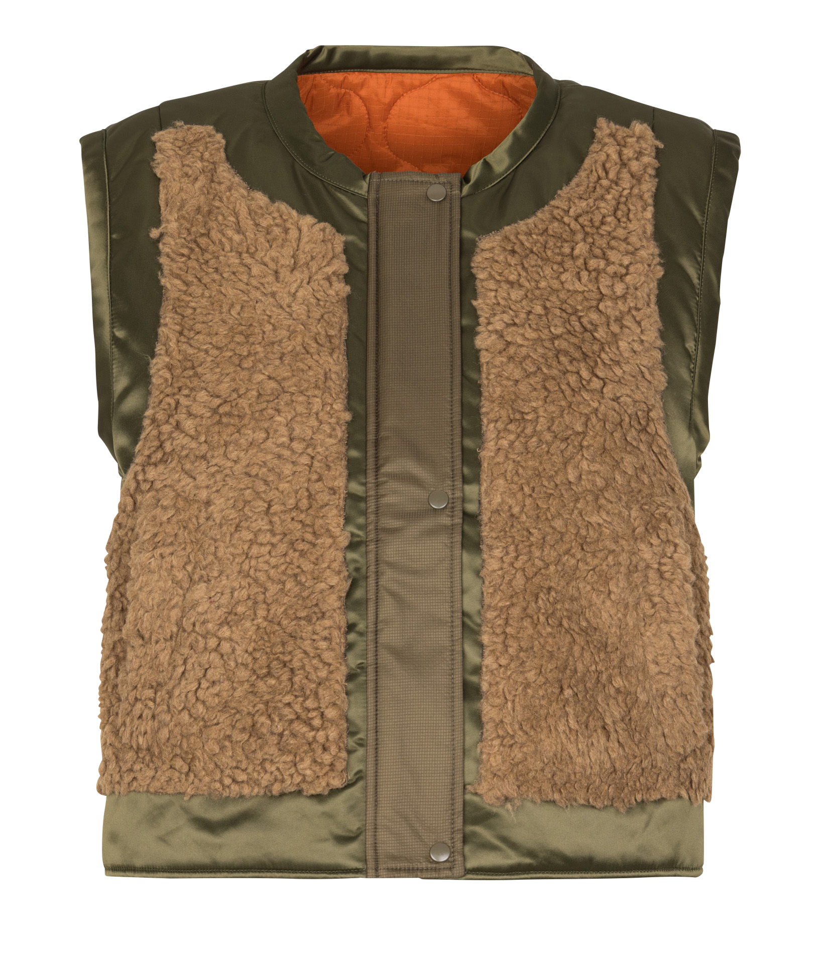 Jas met ronde hals en twee materialen BELLEROSE Grijs