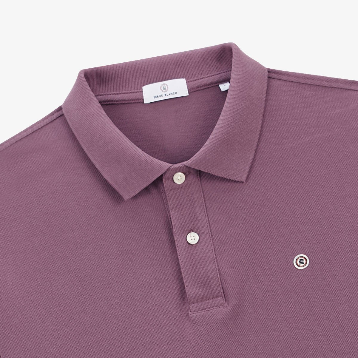 Piqué polo shirt SERGE BLANCO Purple