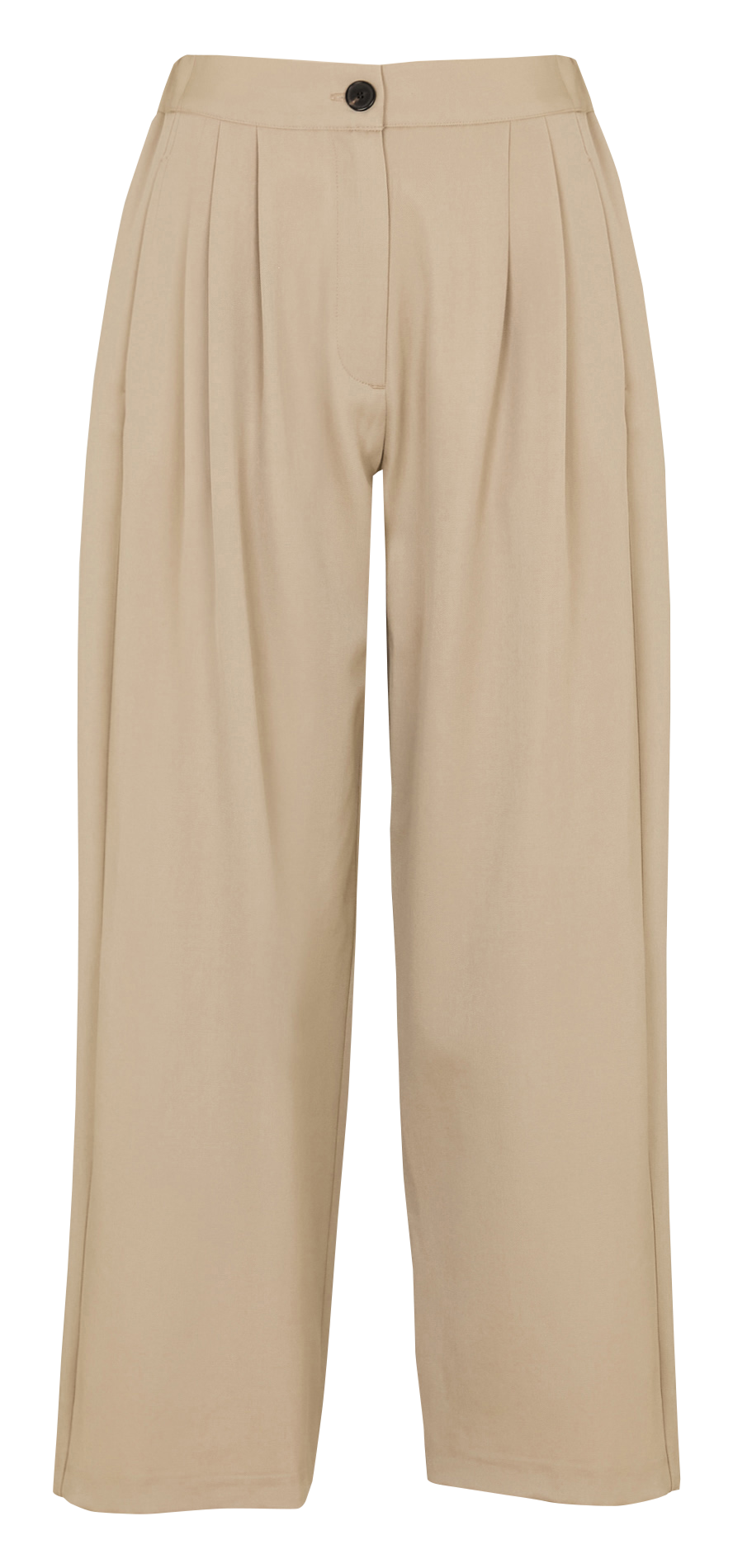 Wijde broek van wol MASSCOB Beige