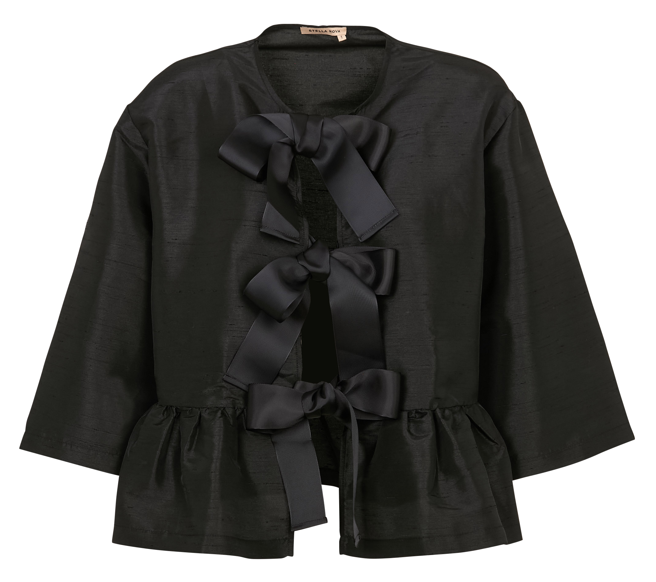 Top péplum volumineux STELLA NOVA Noir