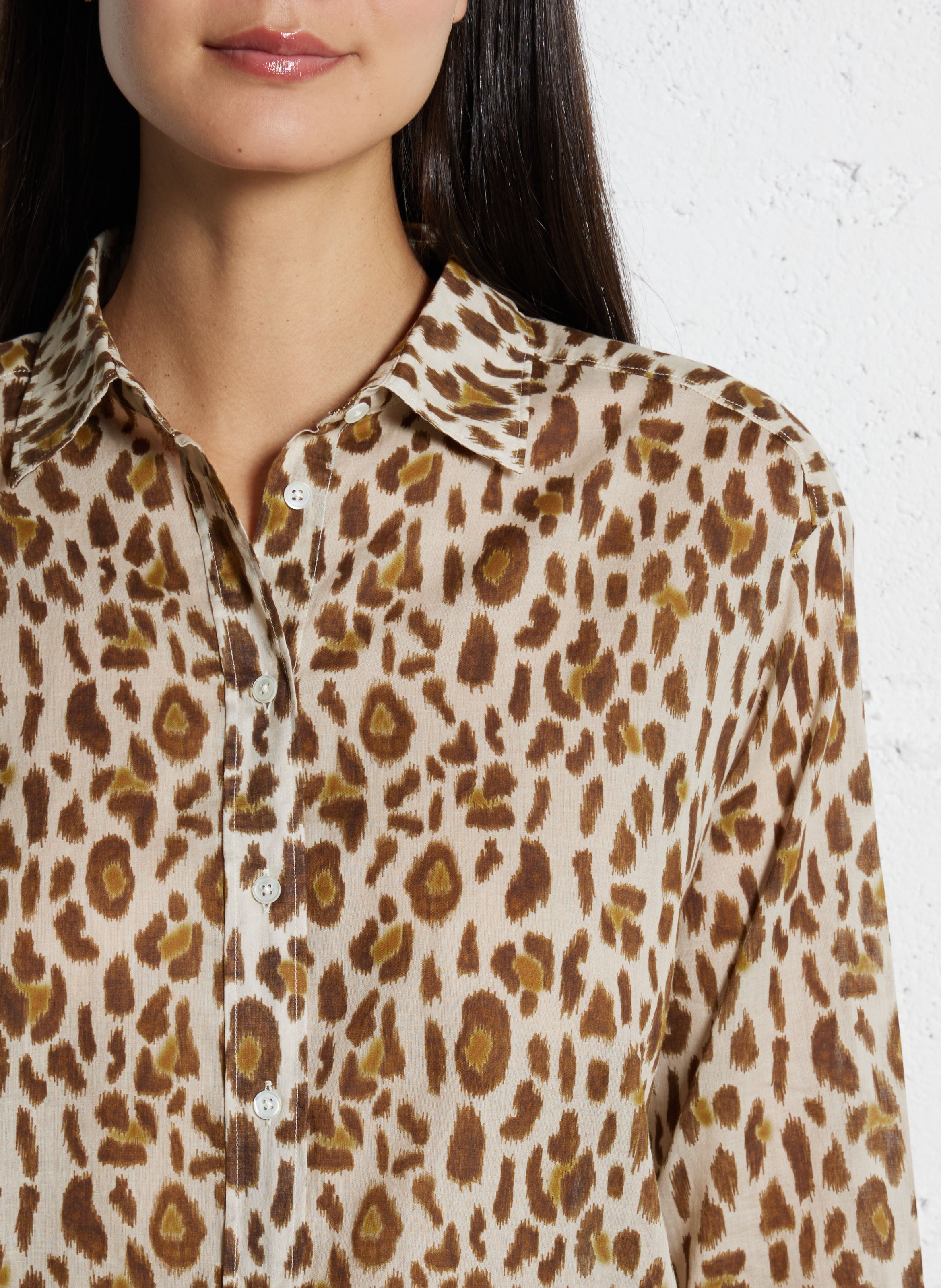 Blouse col classique en coton HARTFORD Multicolore