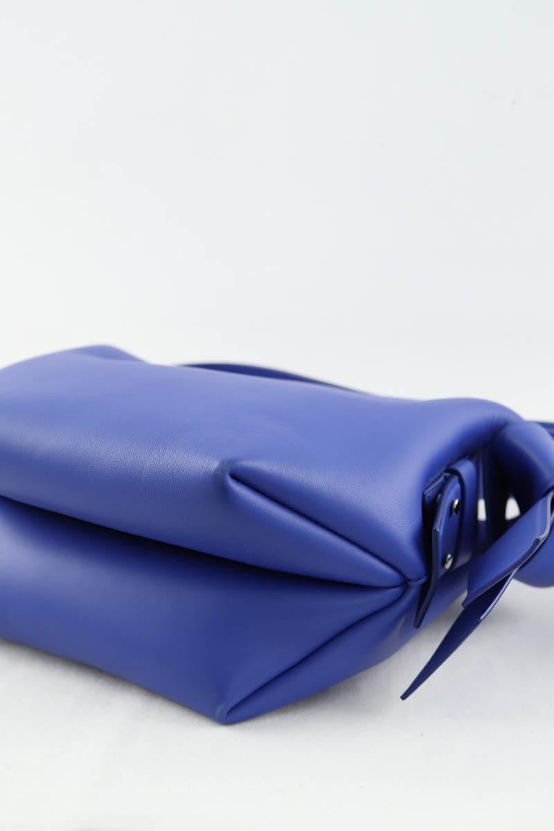 Leather messenger bag ACNE STUDIOS - Seconde Main Blue