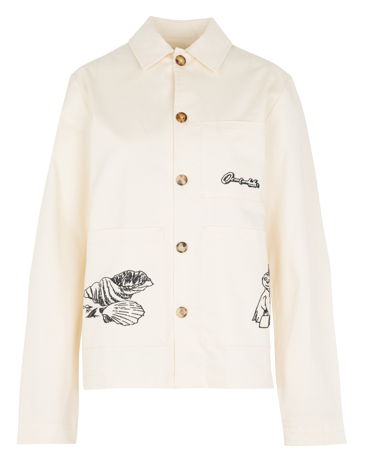 Jas van katoenmix met klassieke kraag RUE DE TOKYO Wit