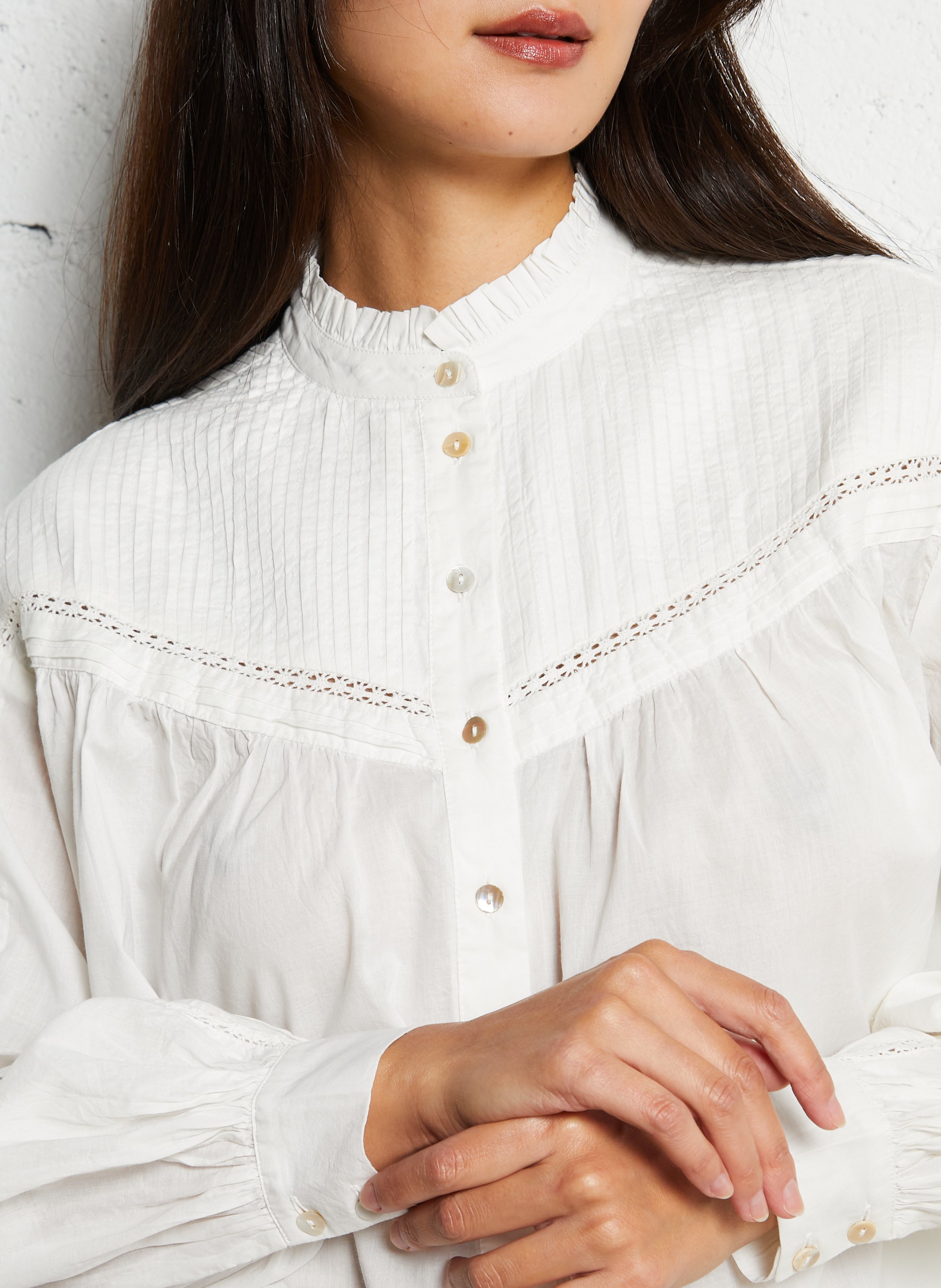 Victorian collar cotton blouse HOD PARIS White