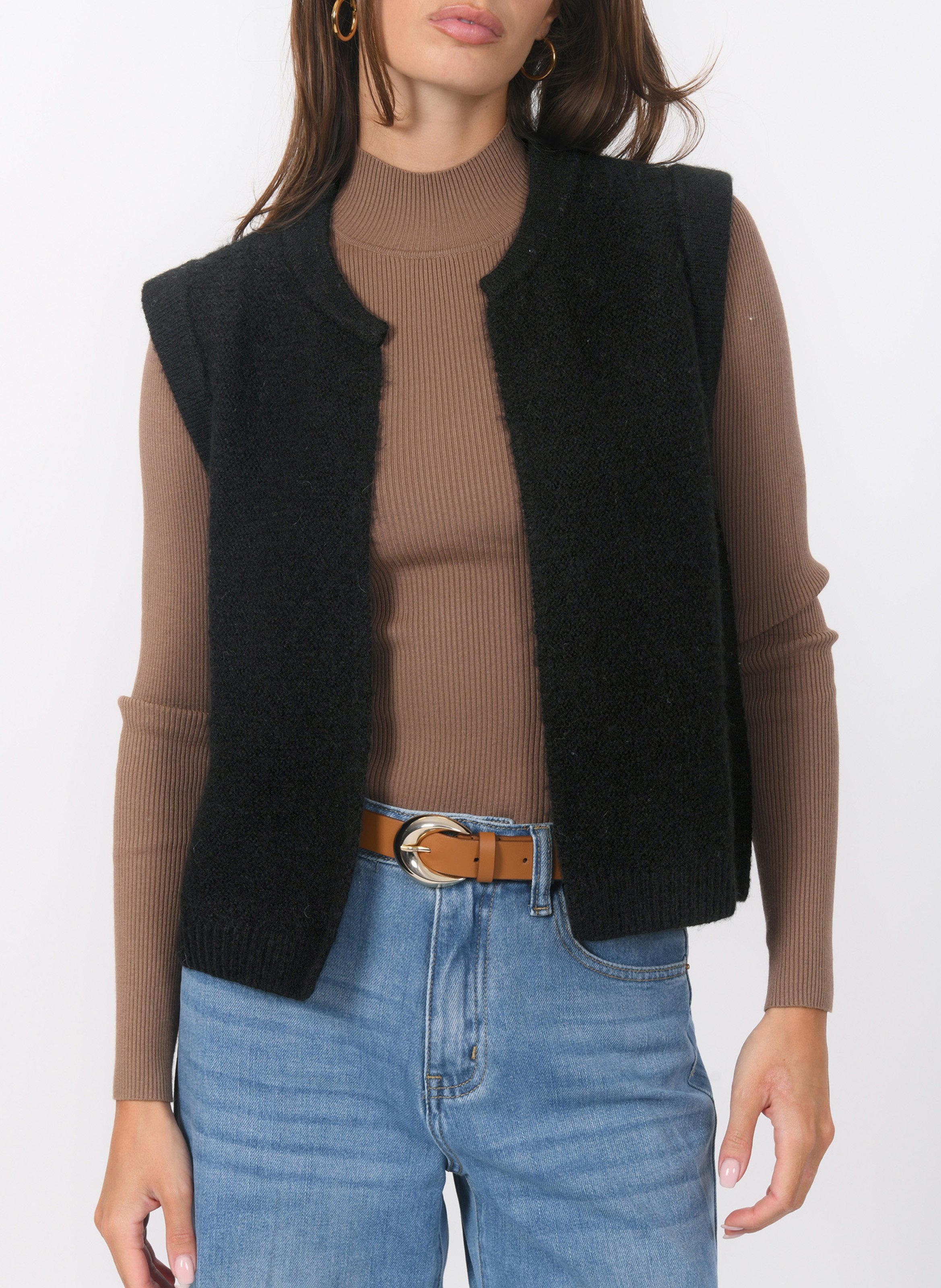 Pull col roulé  KOOKAI Marron