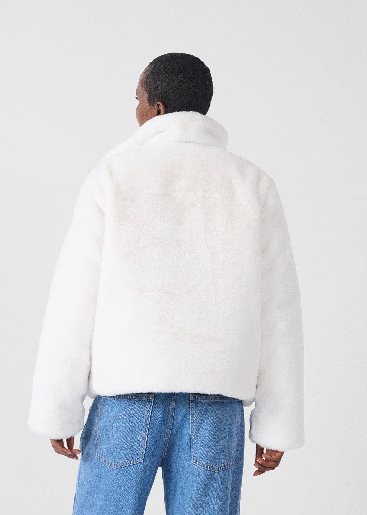 Olga faux fur puffer jacket JOTT White