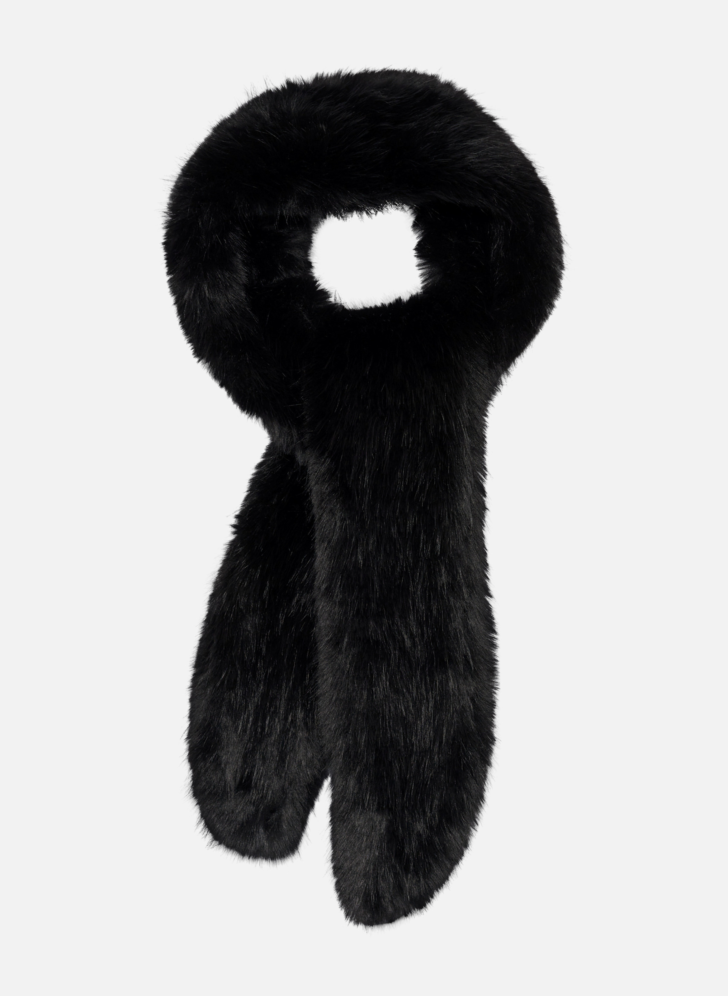 Faux fur collar Black
