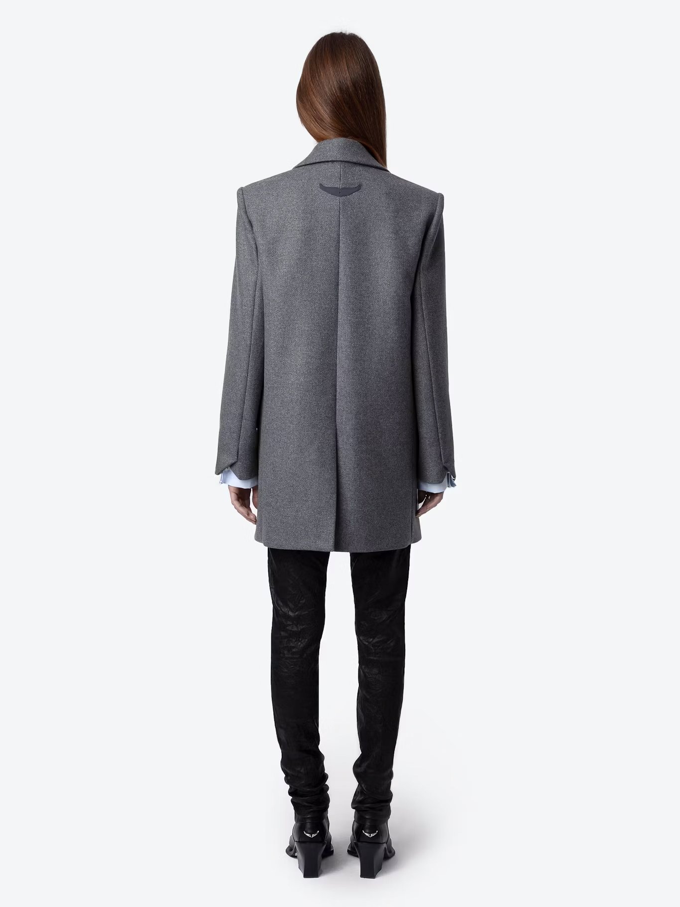 Manteau court col tailleur en laine vierge mélangée ZADIG&VOLTAIRE Noir