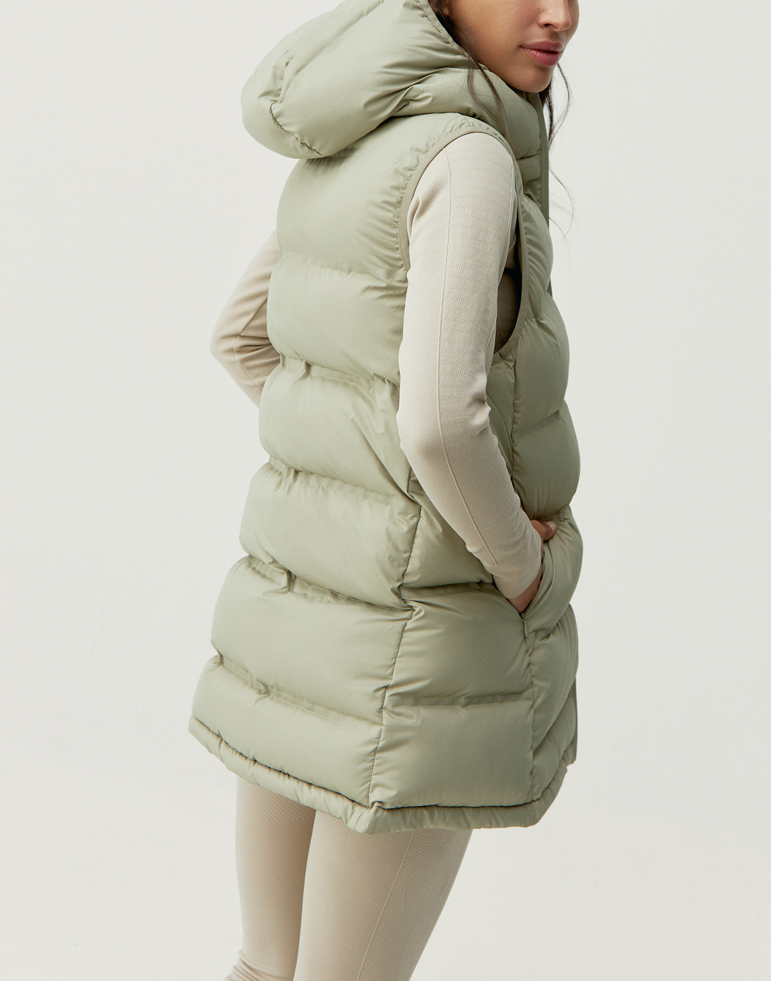 Zip-up performance athleisure sports jacket BORN LIVING YOGA Green