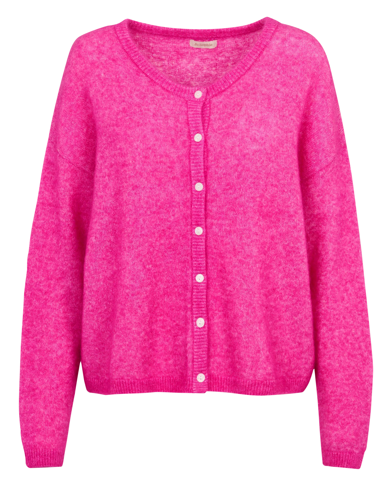 Oversized ronde hals vest in gemengde wol JC SOPHIE Roze